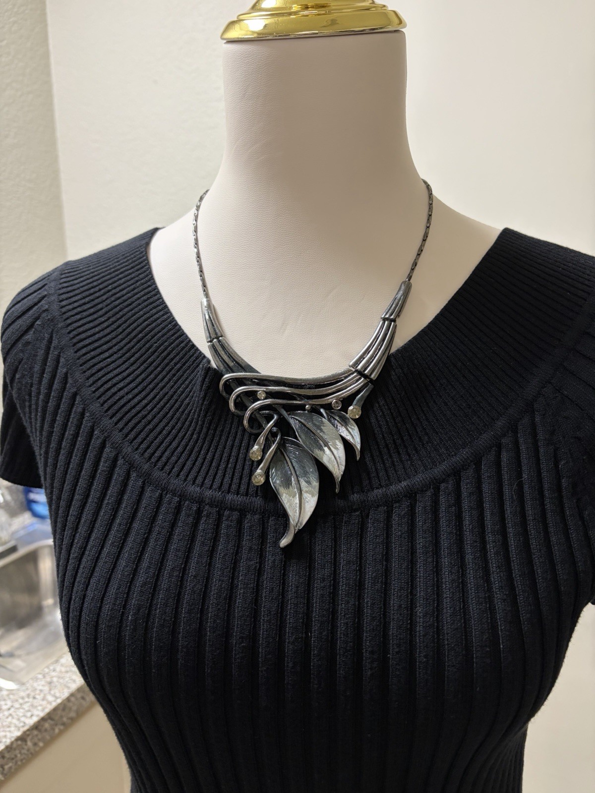 Silver Tone Metal Statement Bib Necklace Lot, Fashion & Costume Theme