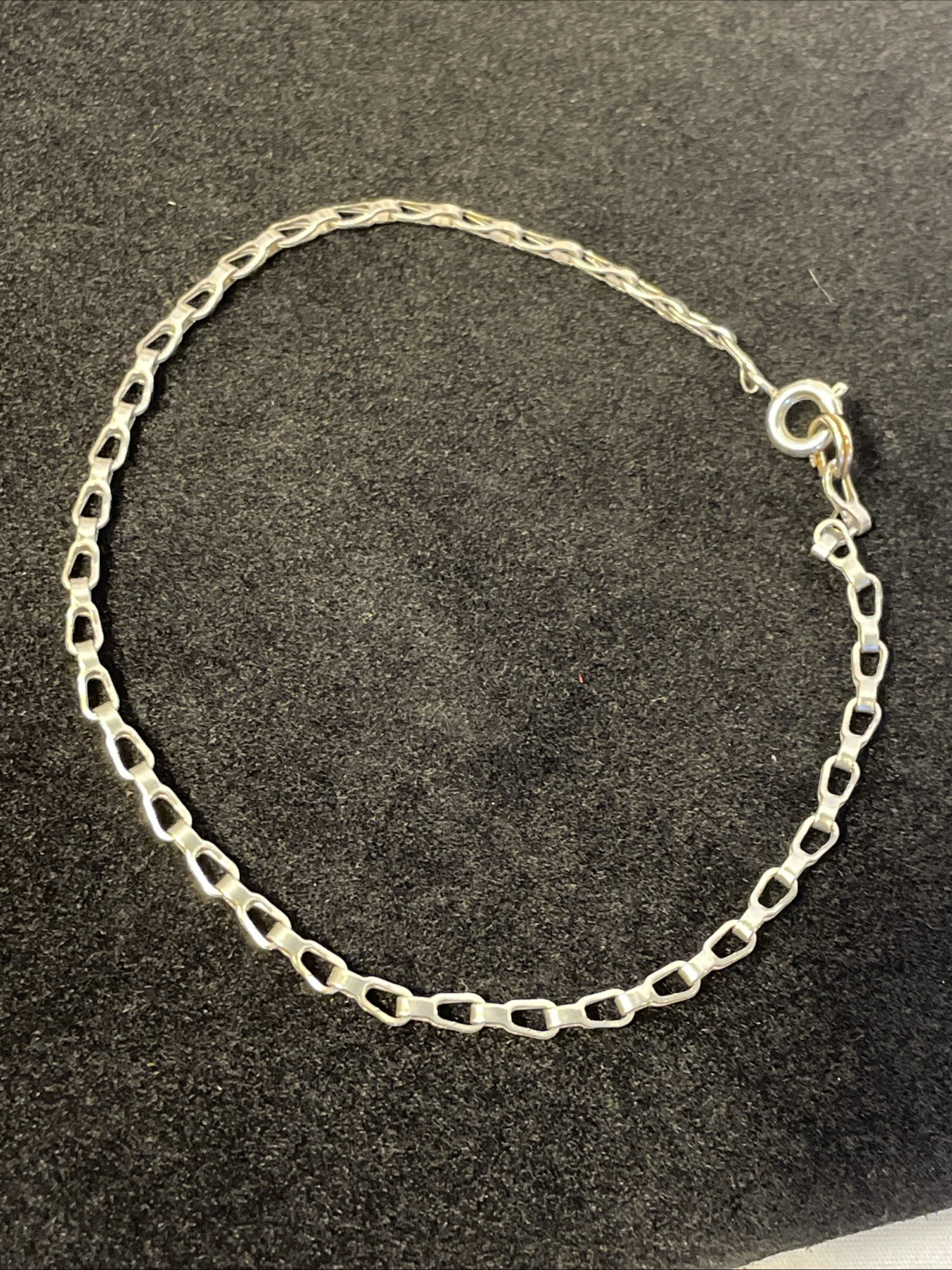 Womens 9 inch Venetian Link Chain Bracelet Silver Tone Lobster Clasp