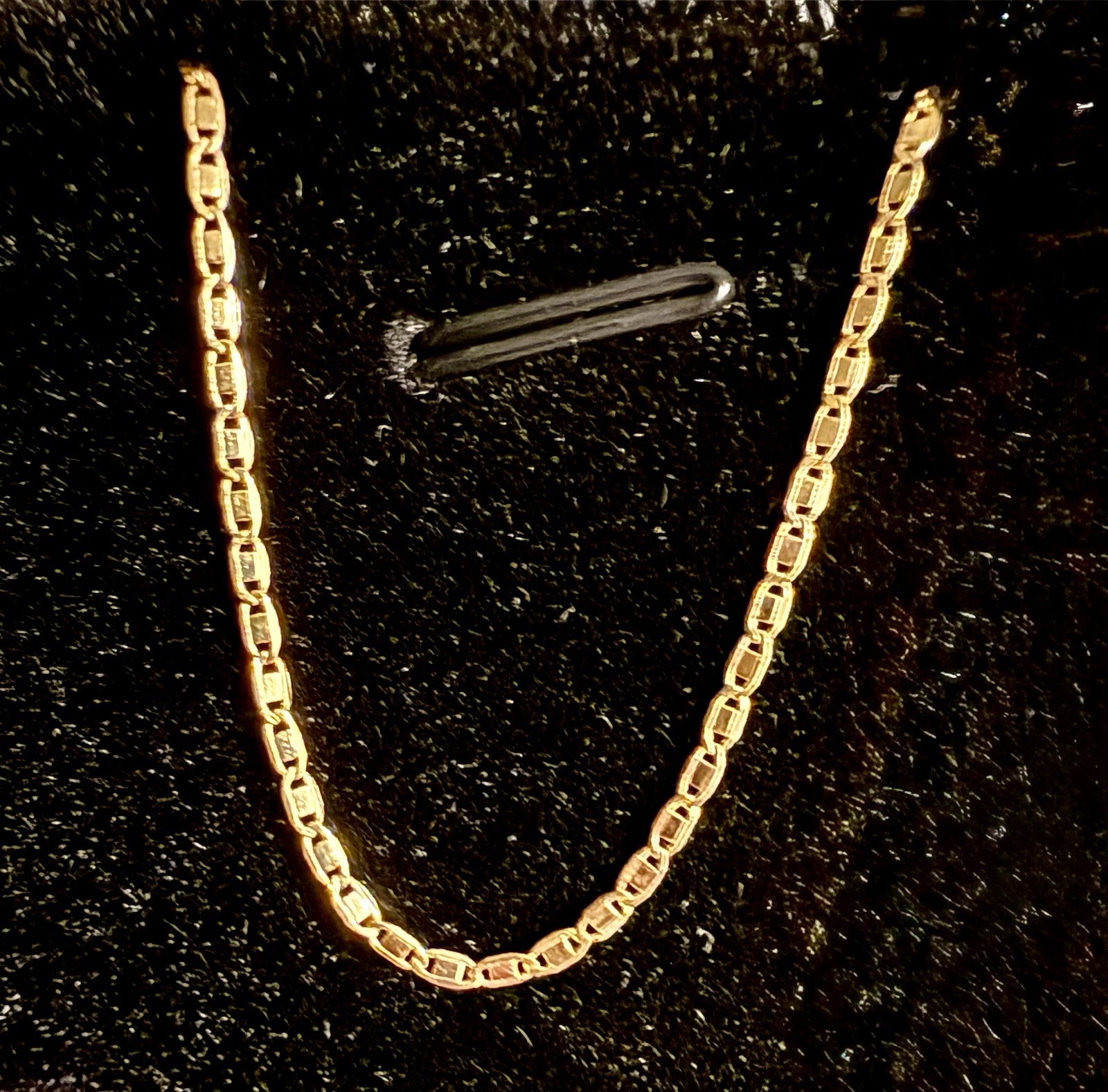 10K Solid Yellow Gold Anchor Mariner Chain Necklace 20” 1.8mm Dainty Minimalist