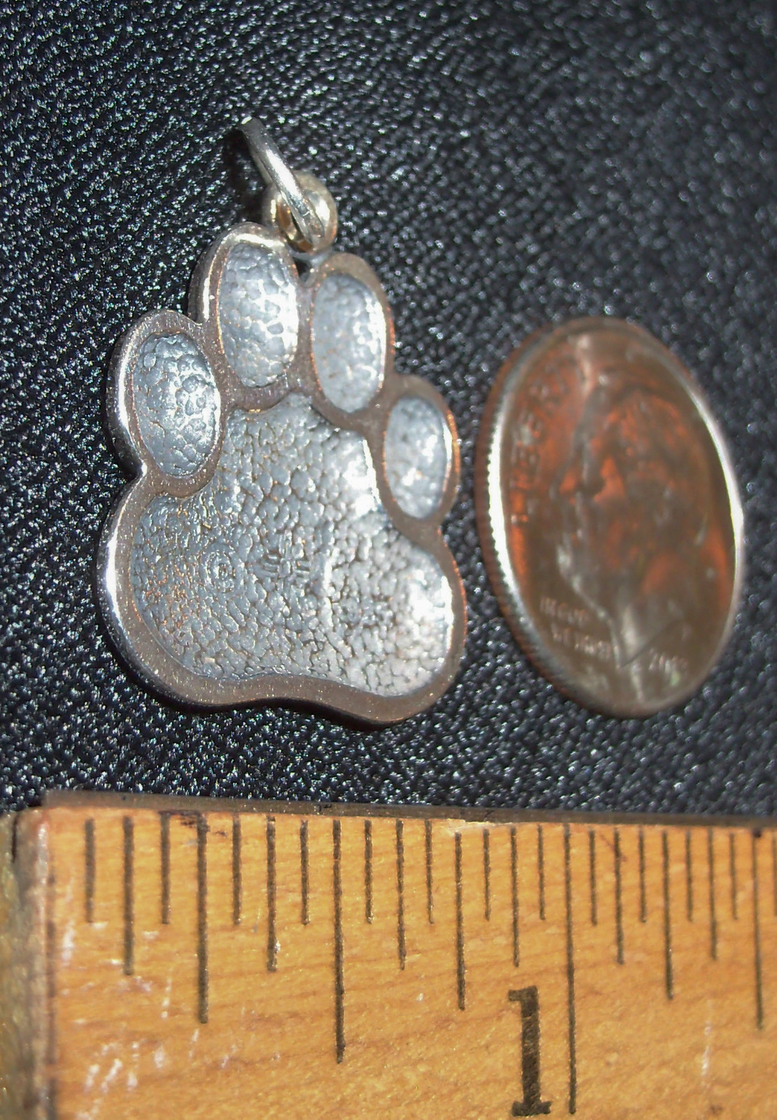 STERLING SILVER 3/4″ X 3/4″ LARGE BEAR PAW CHARM OR PENDANT – MADE IN THE U.S.A.