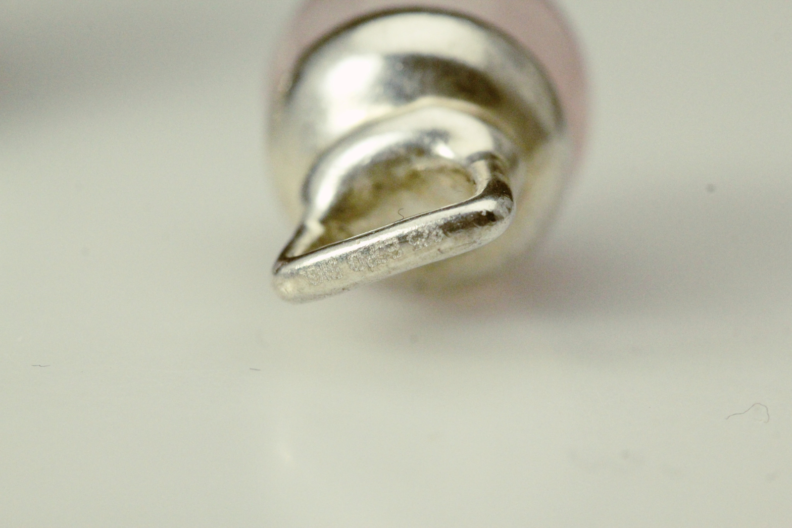 Light Pink Quartz Round 925 Sterling Silver Earring Jackets 5.8 grams (EAR5694)