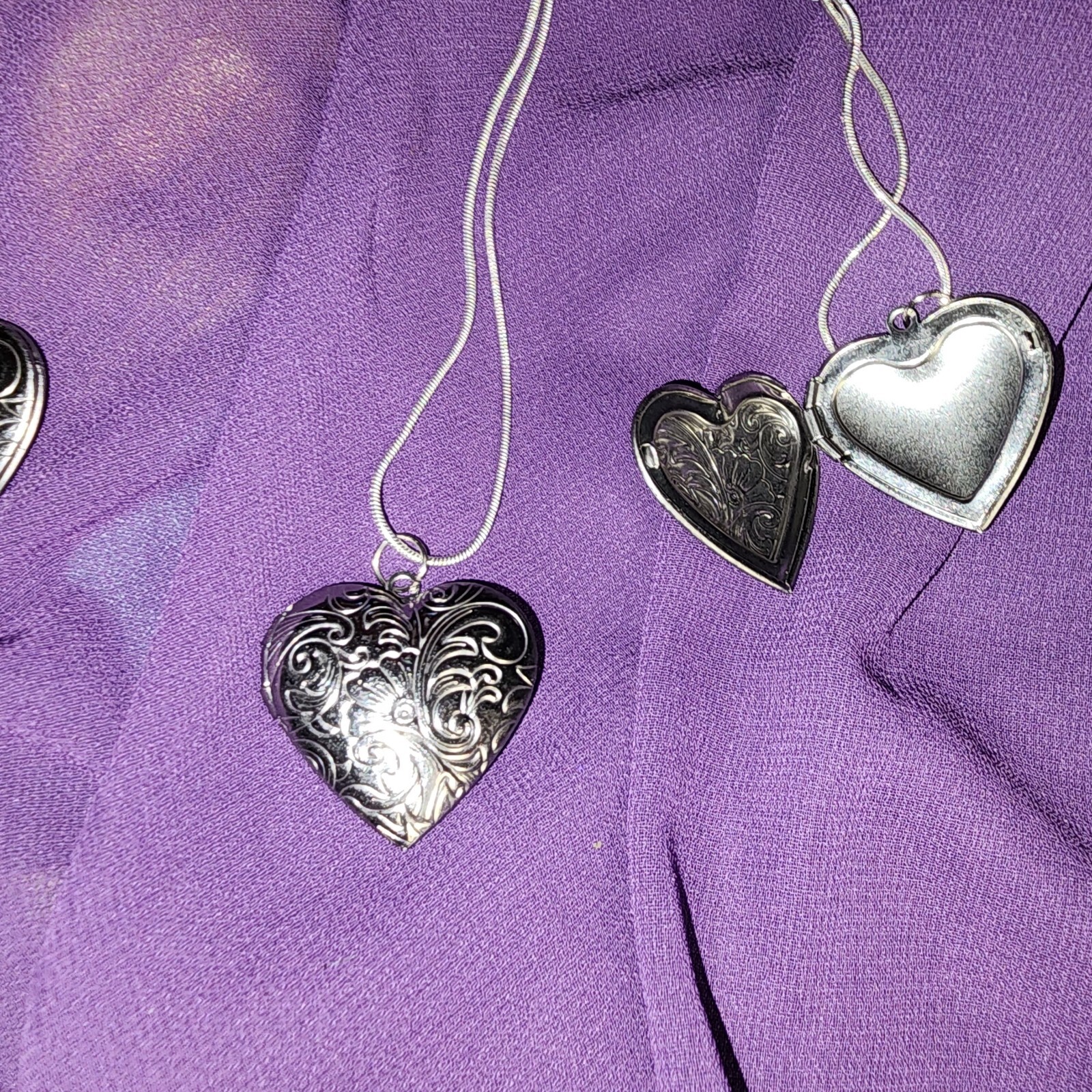 Sterling Silver Plated Over Copper Stainless Steel Heart Locket