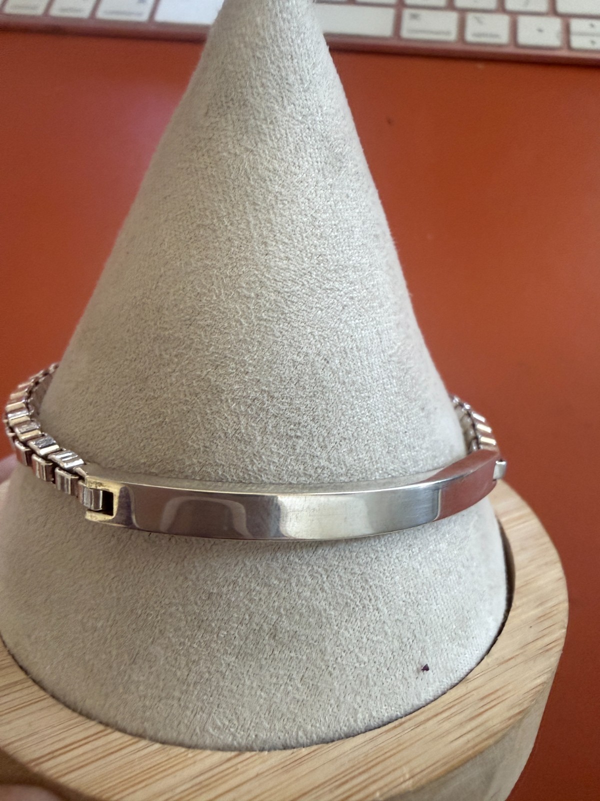 TIFFANY&Co. Venetian link ID Bracelet Silver Ladies [Used] 8″