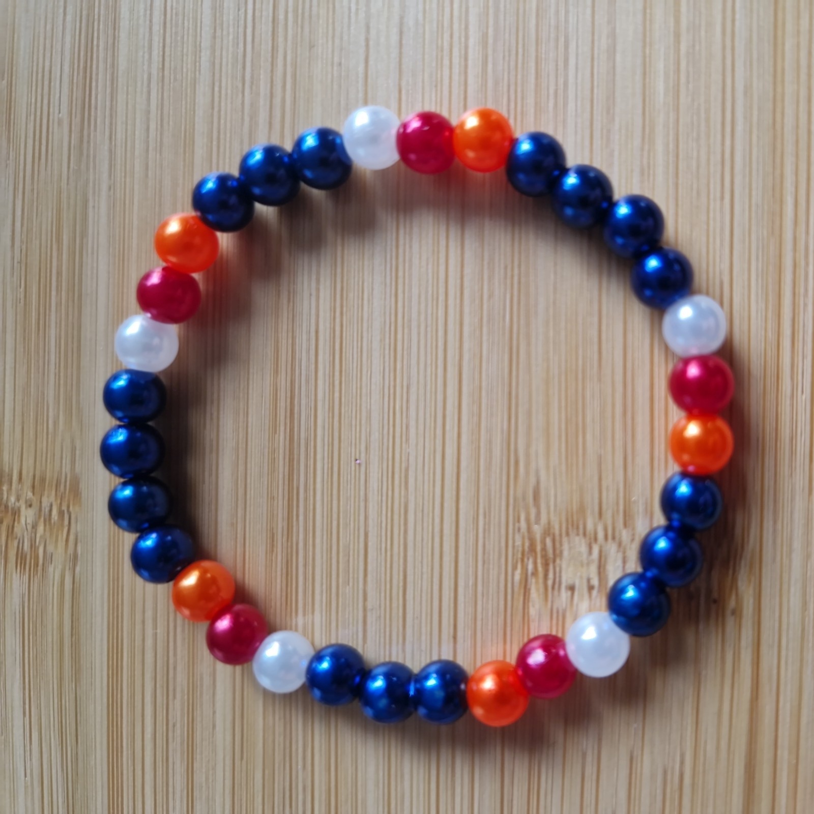 Texas Tailgaters Bracelet 15cm Red White Blue Orange Banana Ball NEW