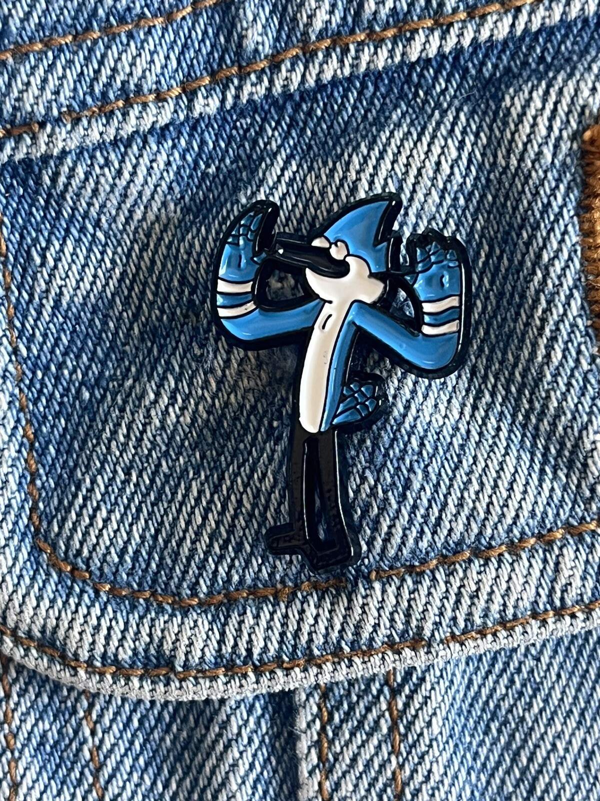 Mordecai Blue Jay From Regular Show Enamel Pin – Excellent Condition