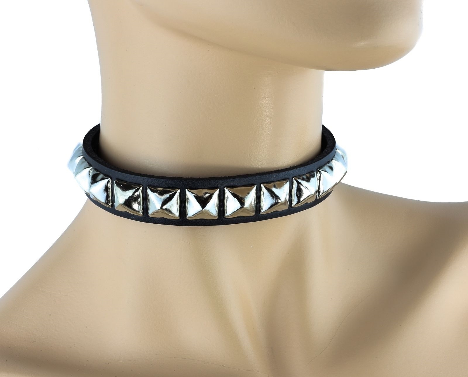 Studded Punk Collar Gothic Classic Choker Genuine Leather Usa Made 70’s Style