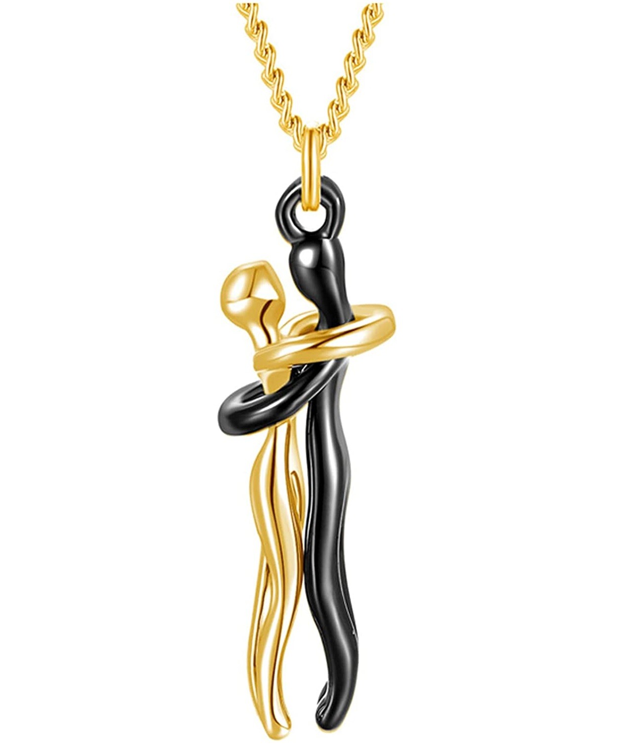 Couple Affectionate Hug Embrace Pendant Necklace Women Valentine’s Day Gifts US