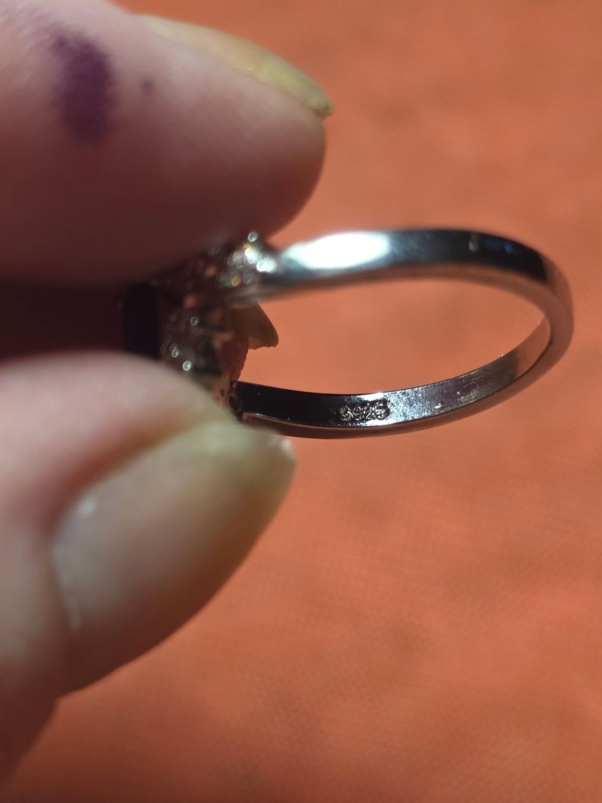 Sterling Silver Blue Sapphire Spinal Gem CZ Halo Ring