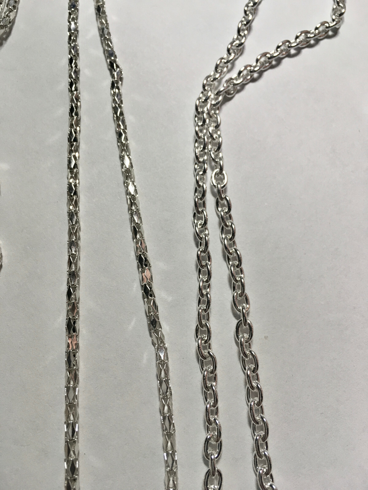 CABLE CHAIN Necklace SILVER Plated 5mm sizes u pick 18 24 30 inches