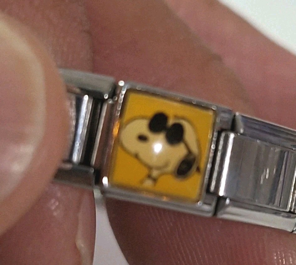 Snoopy Enamil Charms Casa D’Oro Watch Uberry Stainless Works New Battery Vintage