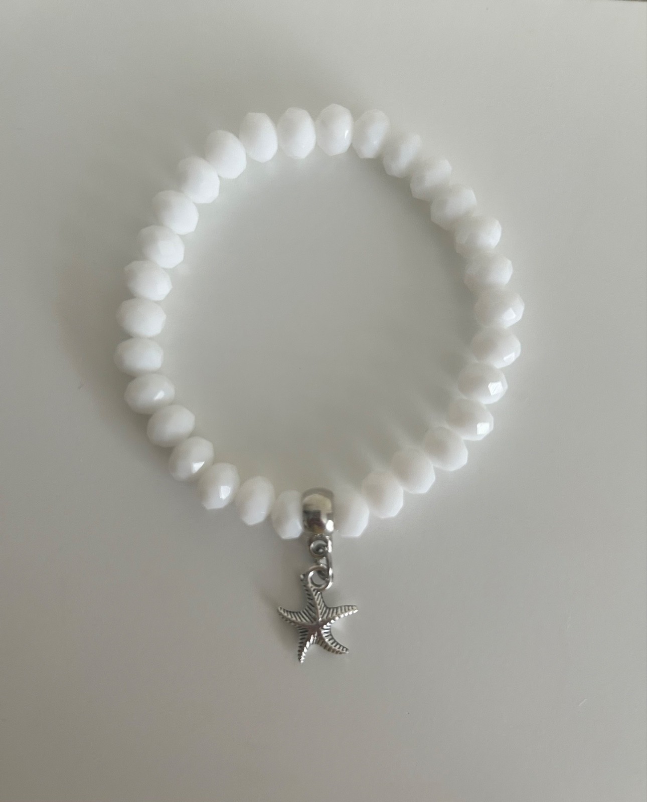 Ladies beautiful bracelet White Austrian Crystal beads with Jellyfish Cham