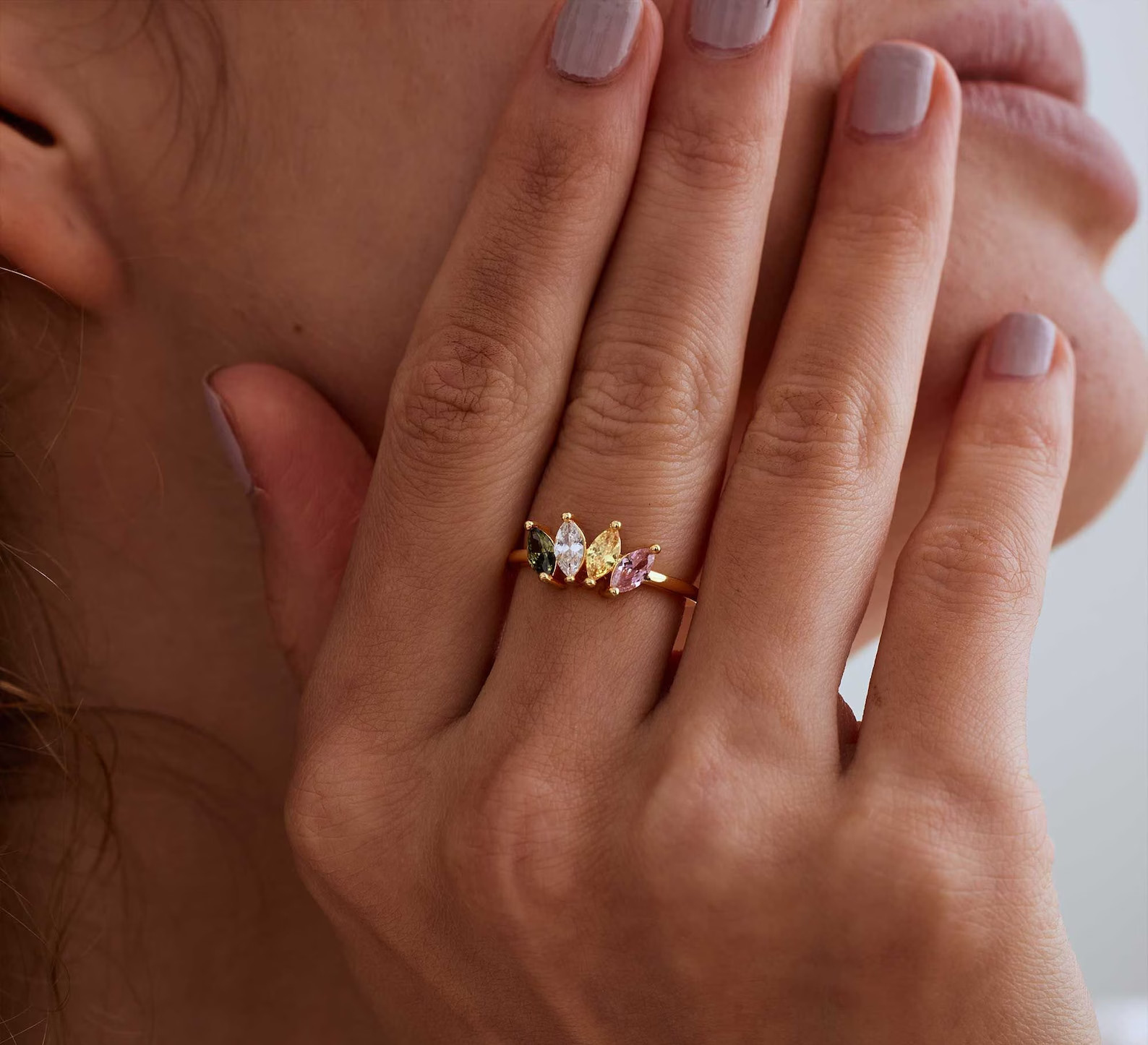 Minimalist Ring Dainty Ring Gold Plated 925 Silver ring Mother’s gift ring