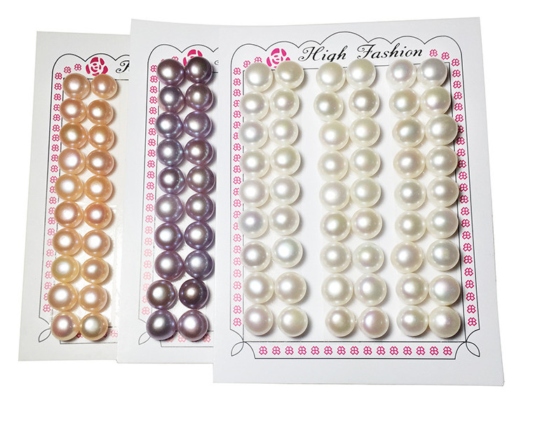 DIY Design Make Your Own Jewelry AAAA Freshwater Near Round Pearls Half-Drilled