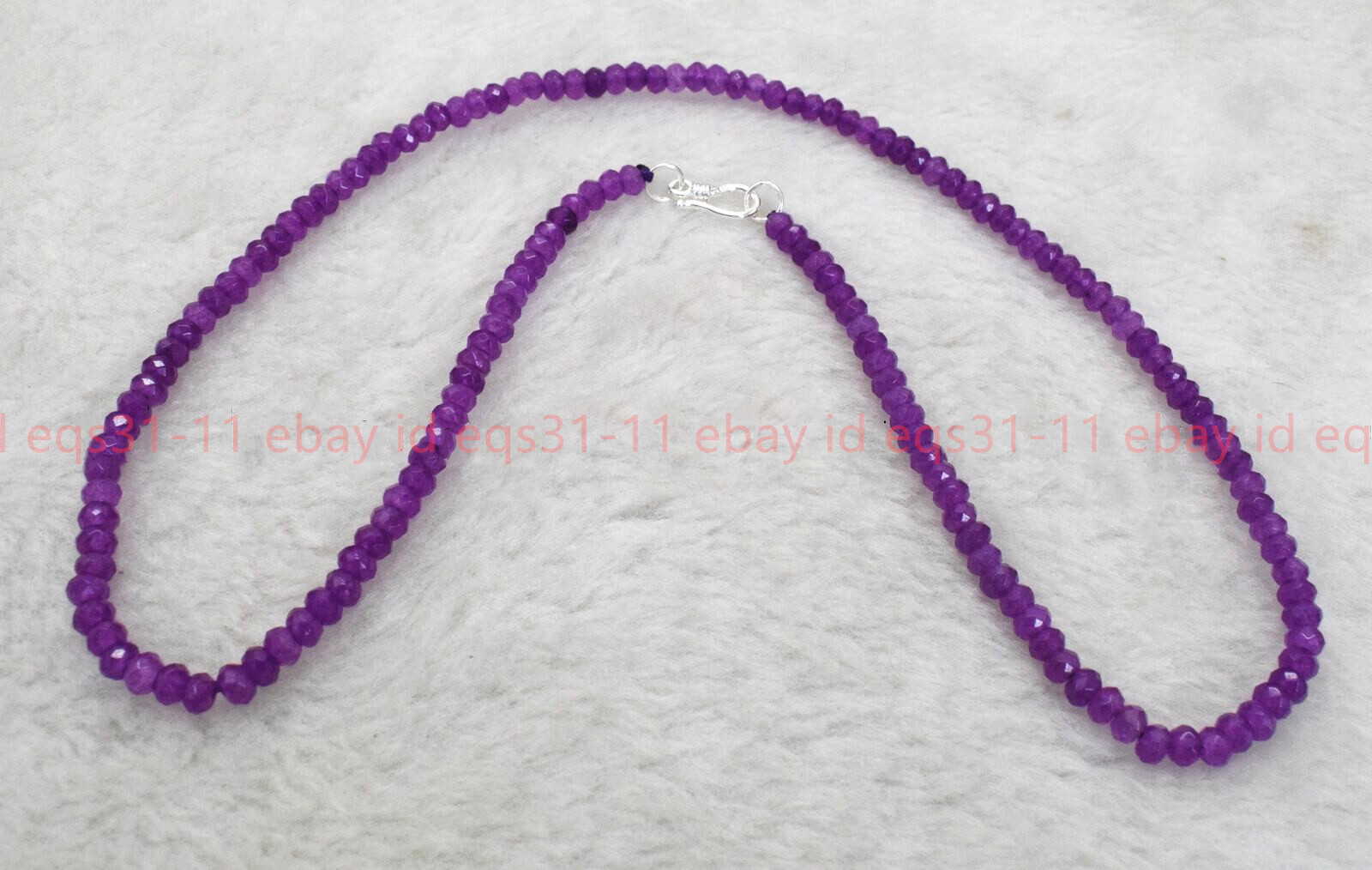 2x4mm Alexandrite Faceted Roundel Gems Beads Necklace 16-28” Silver Clasp AA