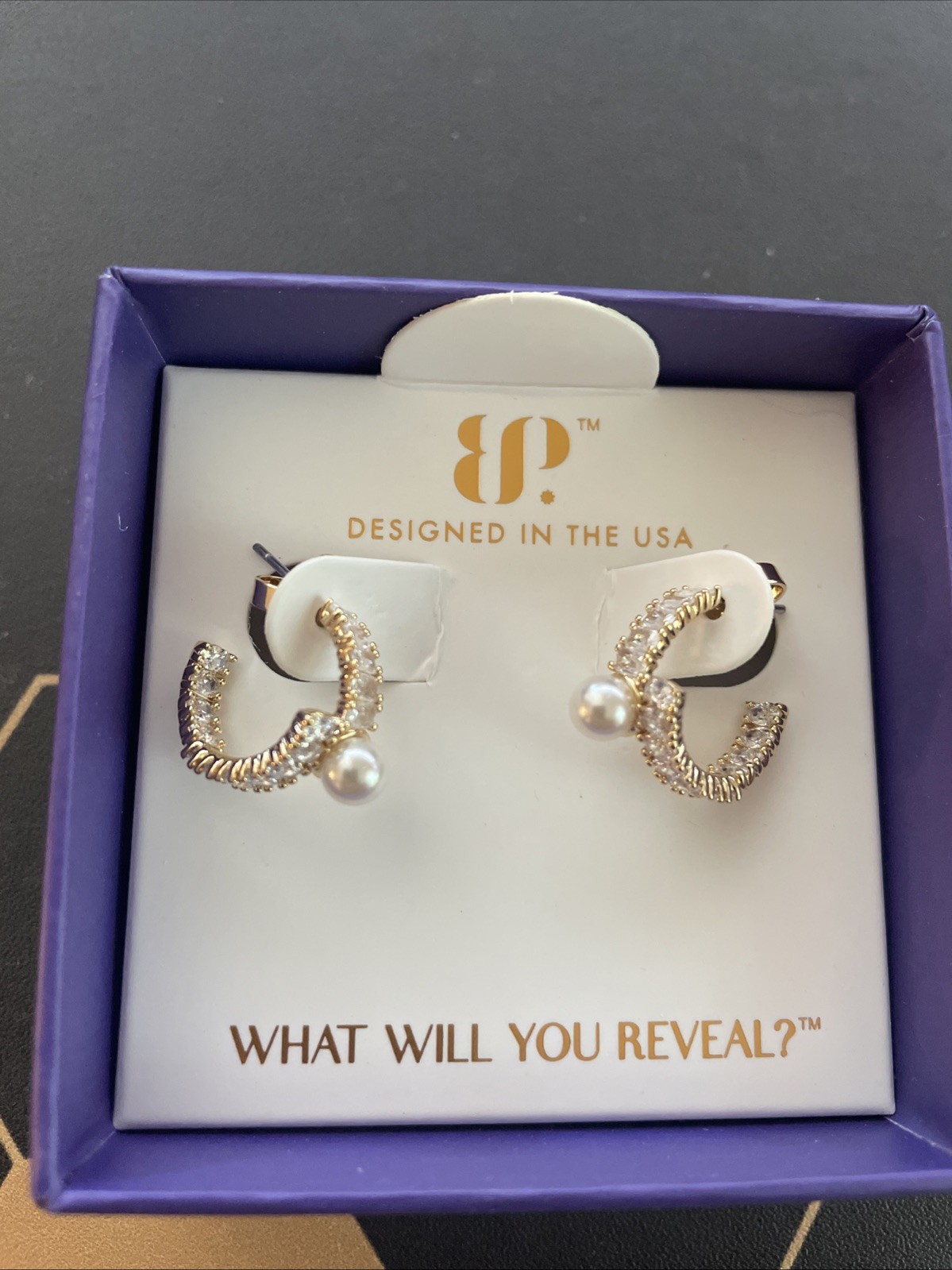 Bomb Party June 2026 Earrings Midnight Pearl Drops Ceramic Pearl Gold Plating