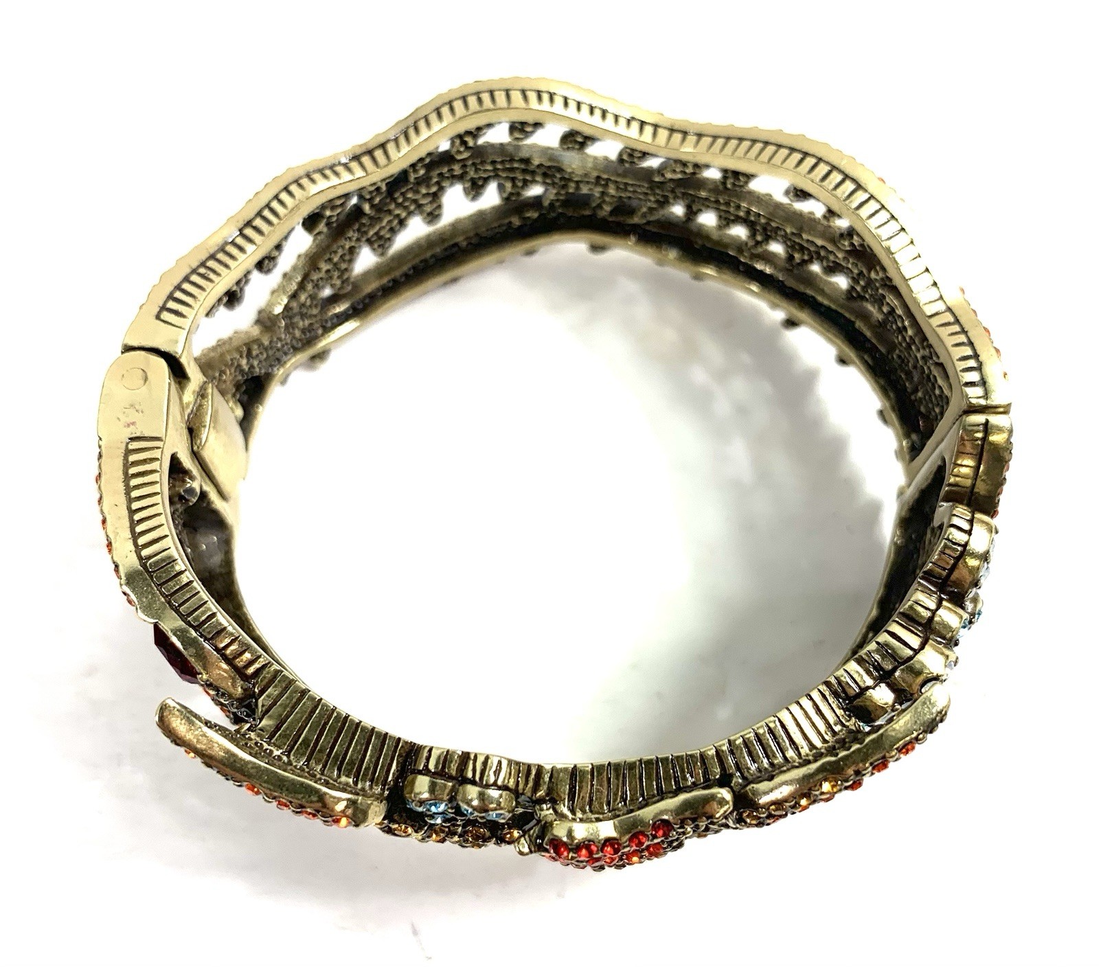 Off Park Collection Multicolor Crystal Gold Tone Phoenix Hinged Bangle Bracelet
