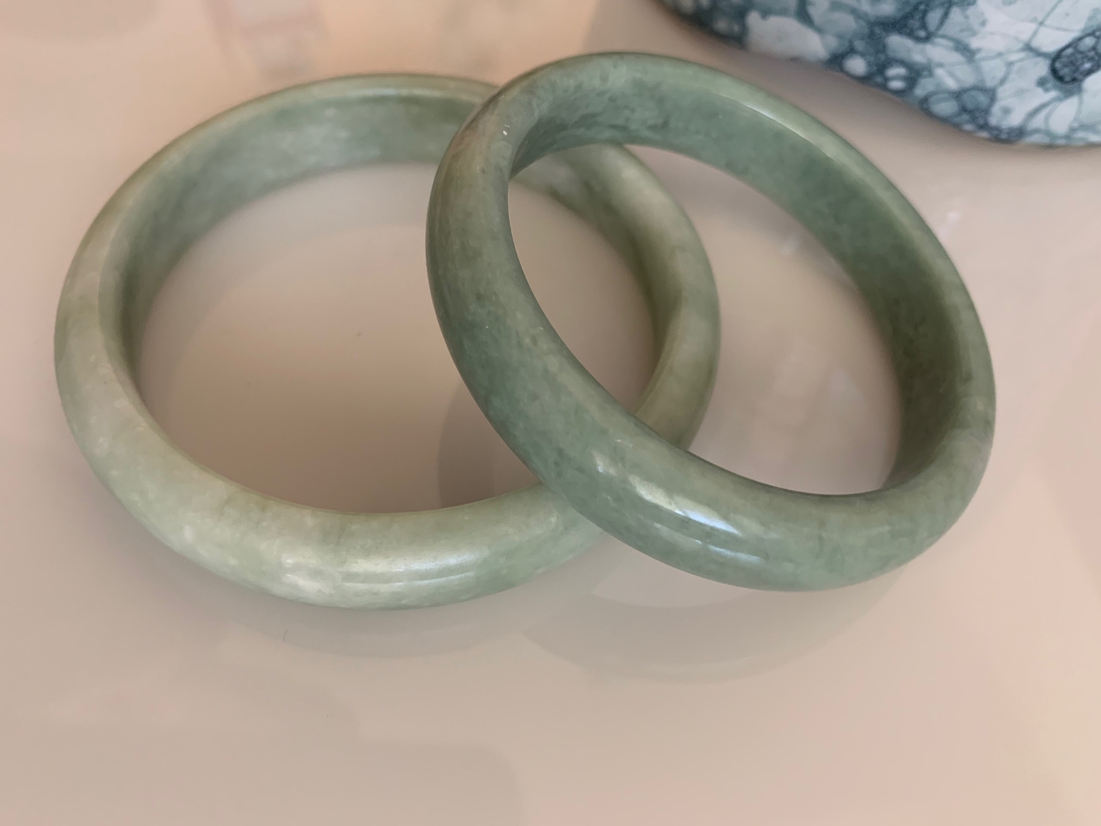 Gorgeous Natural Real Chinese Light Green Jade Bangle Bracelet Jadeite Jade 64mm