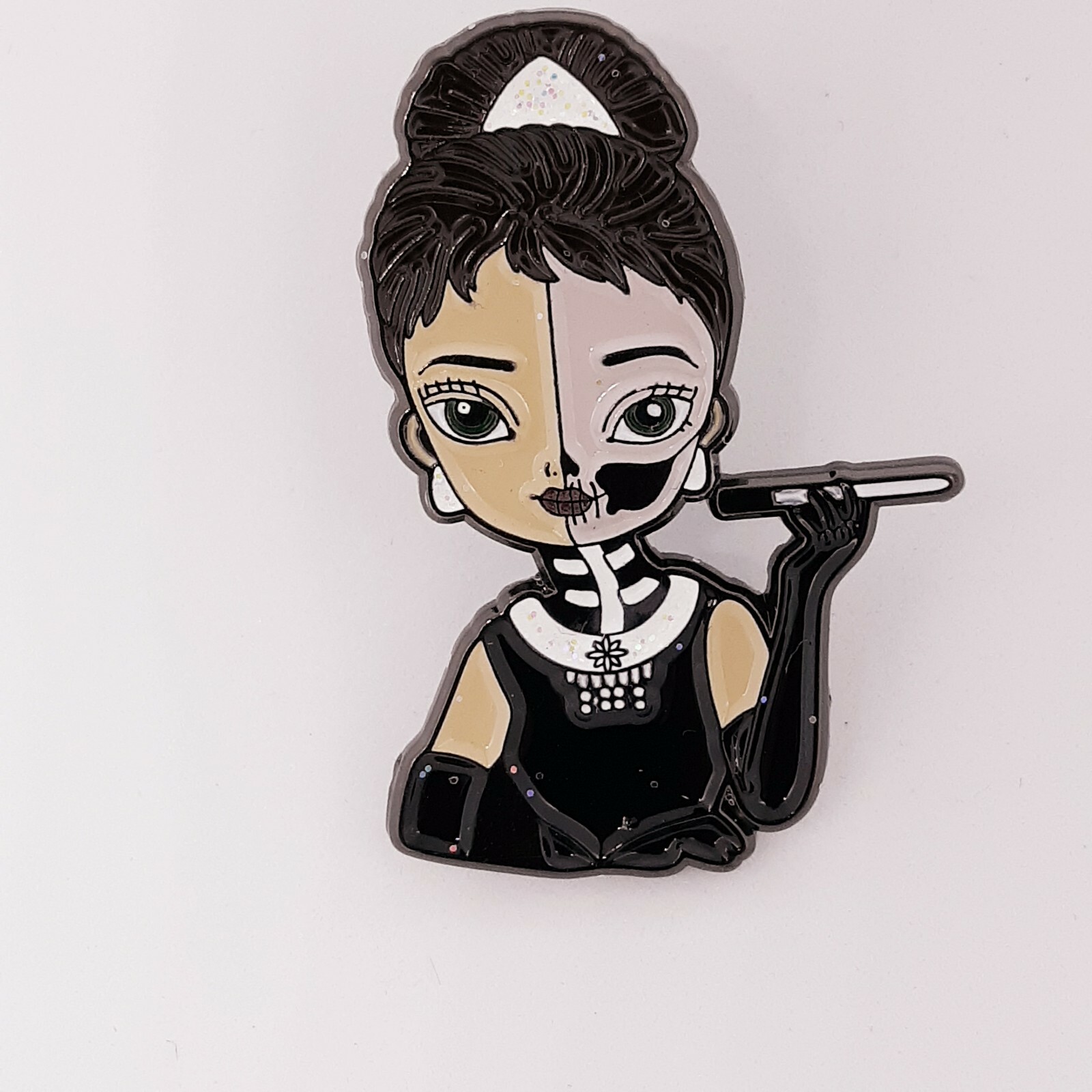 Holly Golightly skeleton Enamel Pin Breakfast at Tiffanys Audrey Hepburn