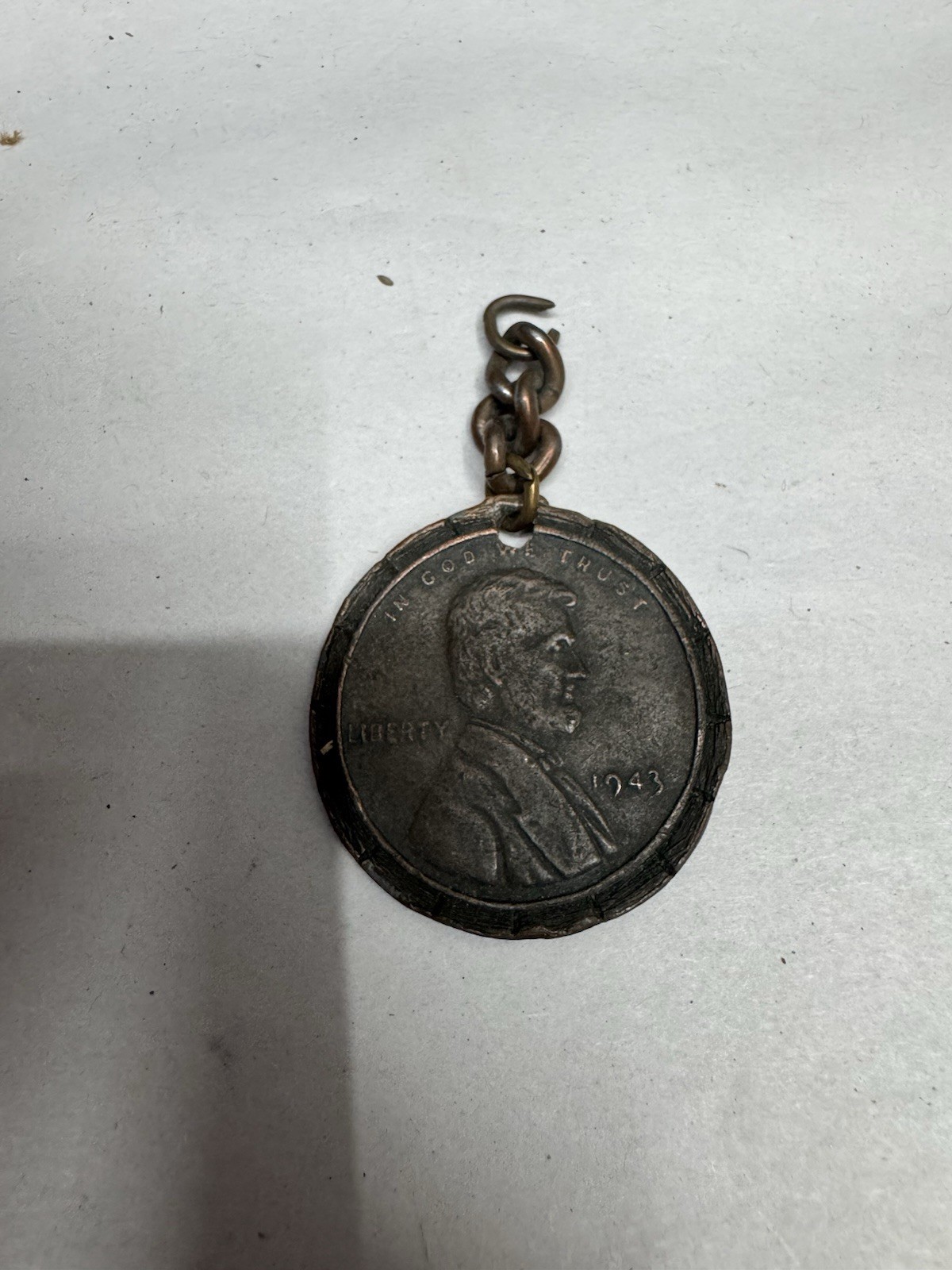 abraham lincoln penny pendant large 1943