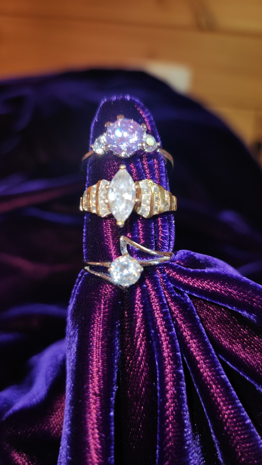 Lot of 16 Various Cocktail Rings, All Size 7, Silver, Gold, Rose Gold
