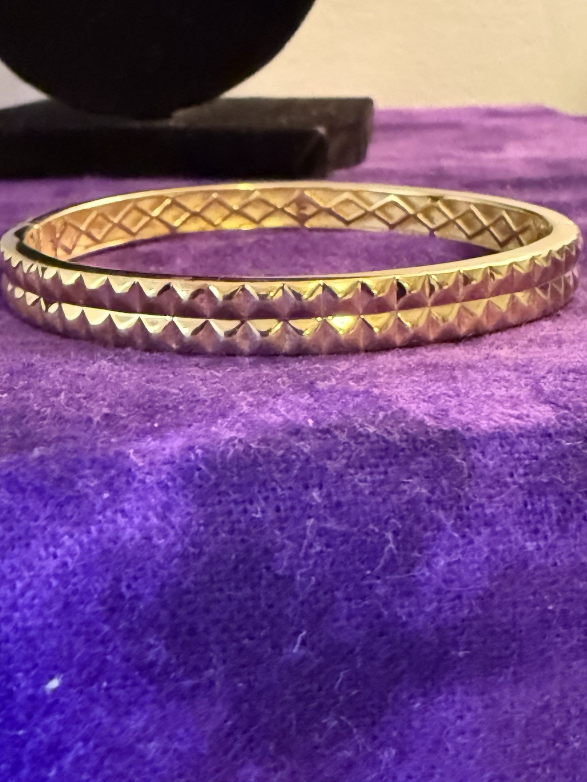 Gold Color Pure Bronze Bangle. 7 Inches