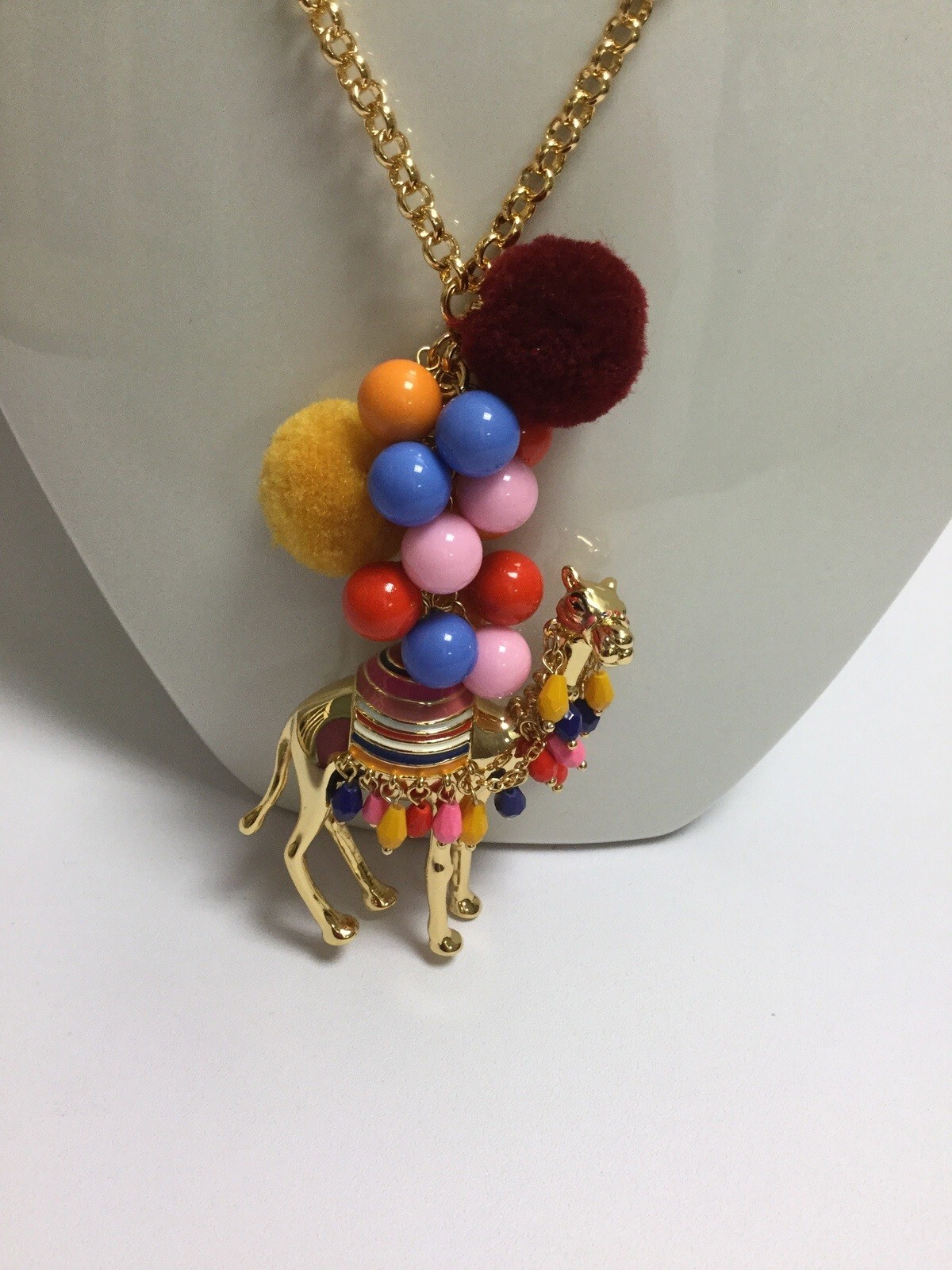 kate spade new york Spice Thing Camel Long Pendant Necklace w/ KS Dust Bag New