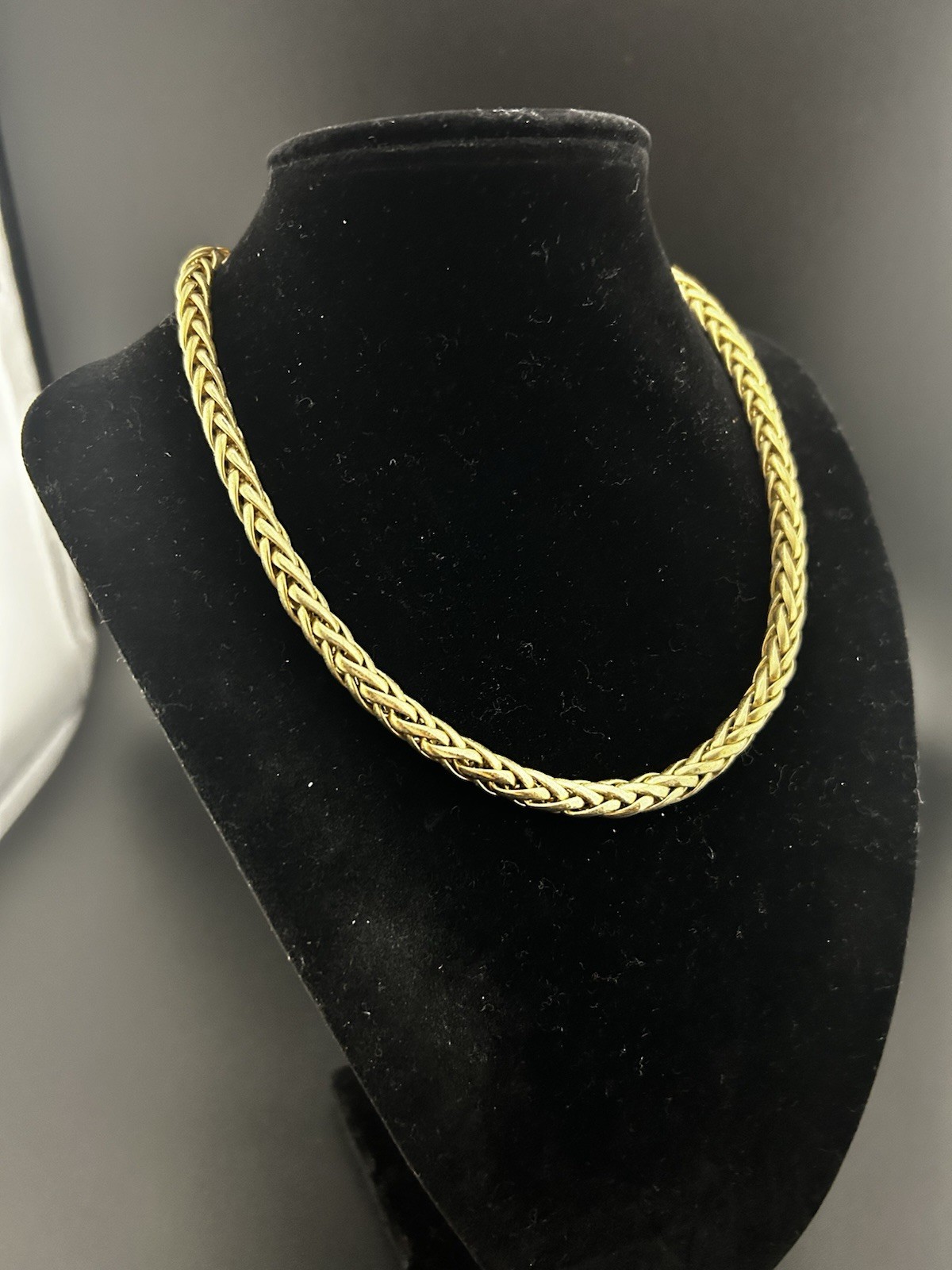 Gold Two Tone Braided Rope Lobster Hook Jewelry Set