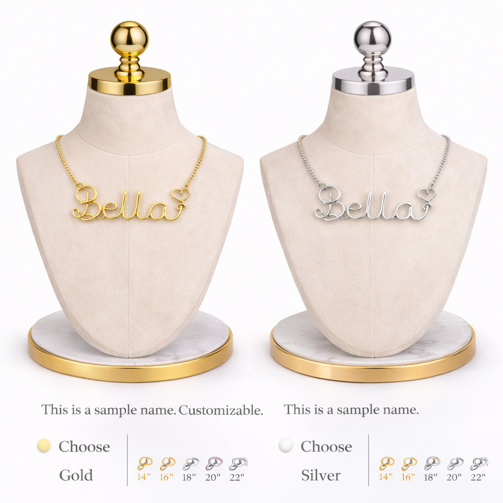 Personalized Winged Name Necklace for Mom,Gold Plated Jewelry-Mother’s Day Gift