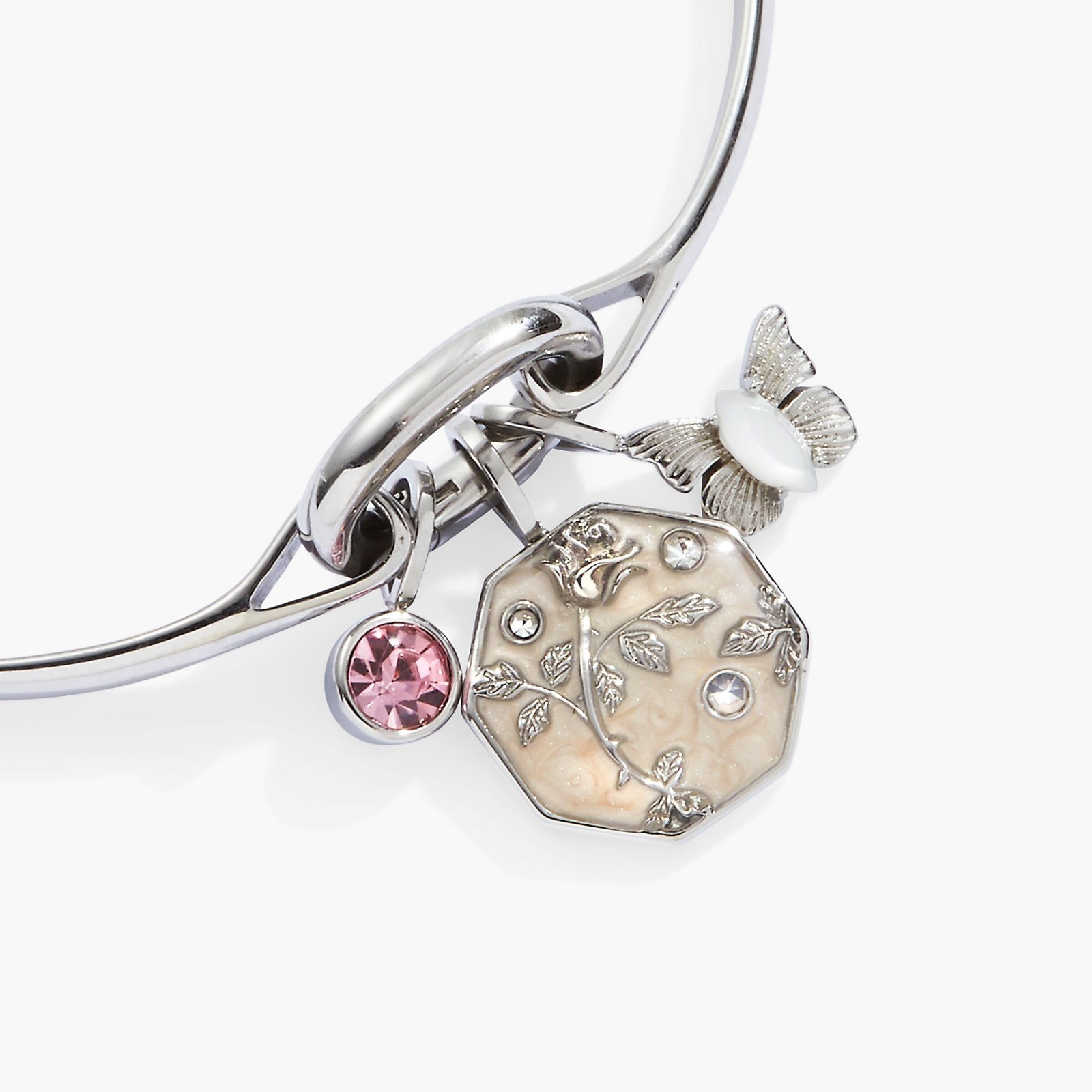 Alex & Ani Bracelet Transformation Trio Butterfly Interchangeable Charm Bolo NWT