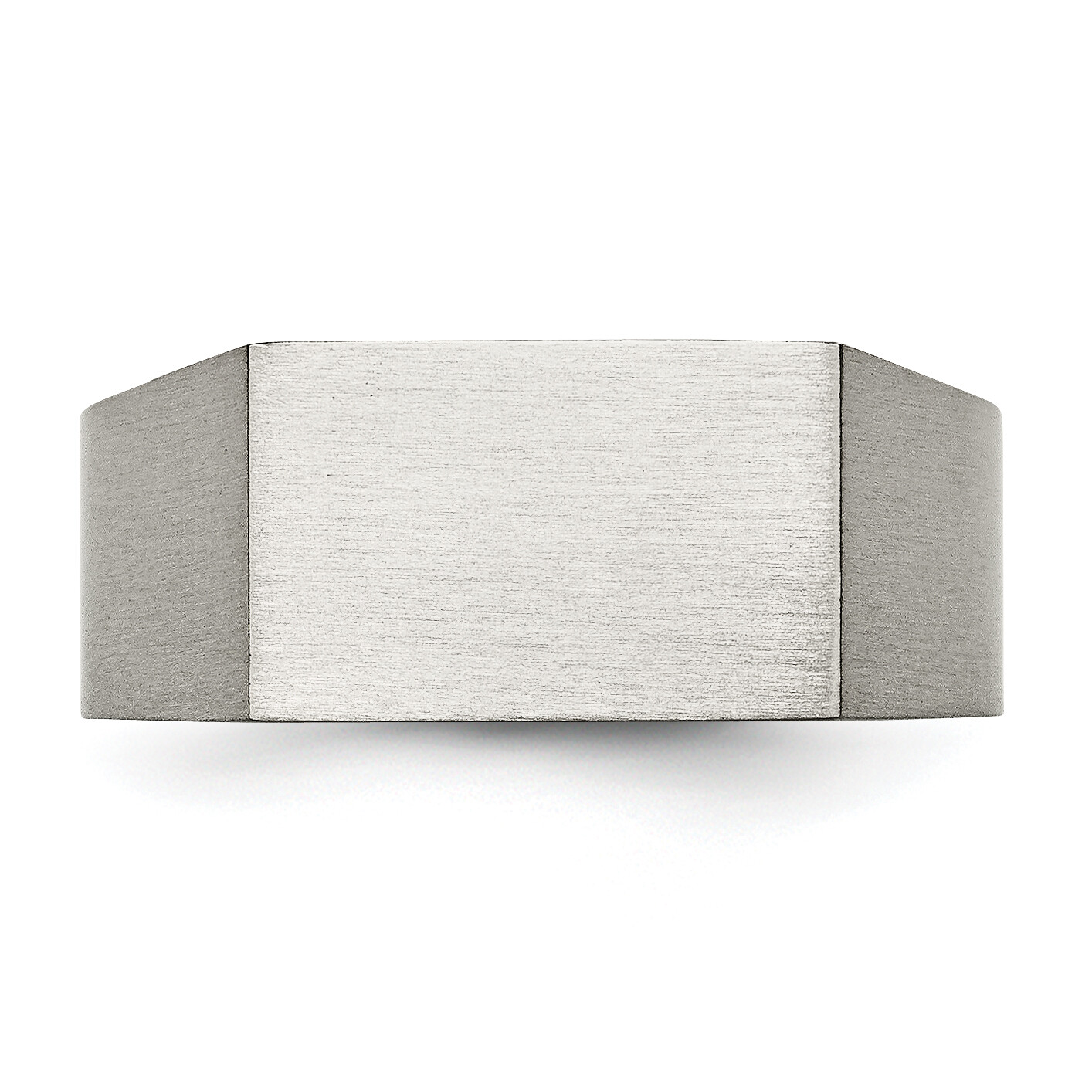 Chisel Titanium Brushed and Polished Signet Ring TB425