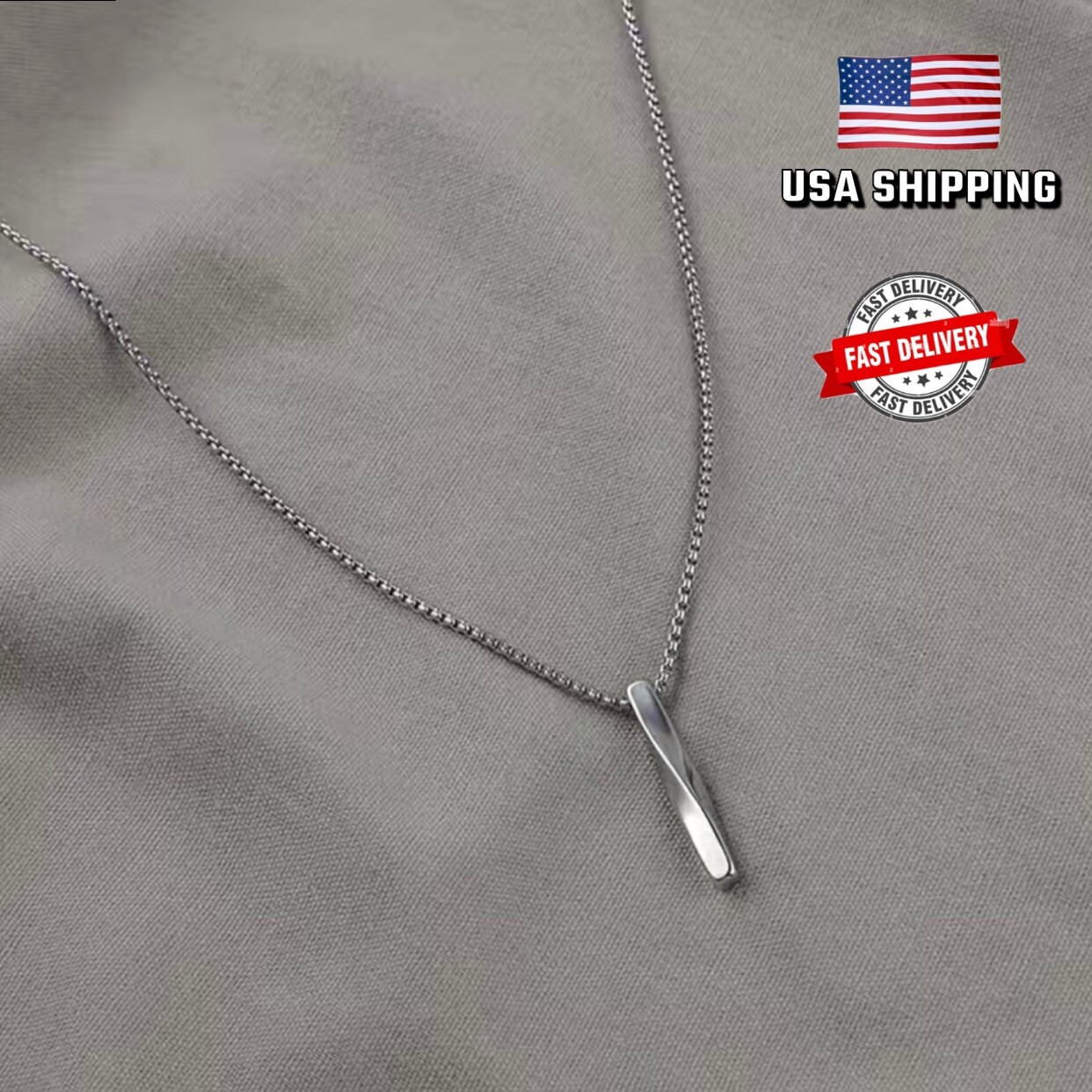 Silver Necklace With Spiral Pendant 60cm/23.62”