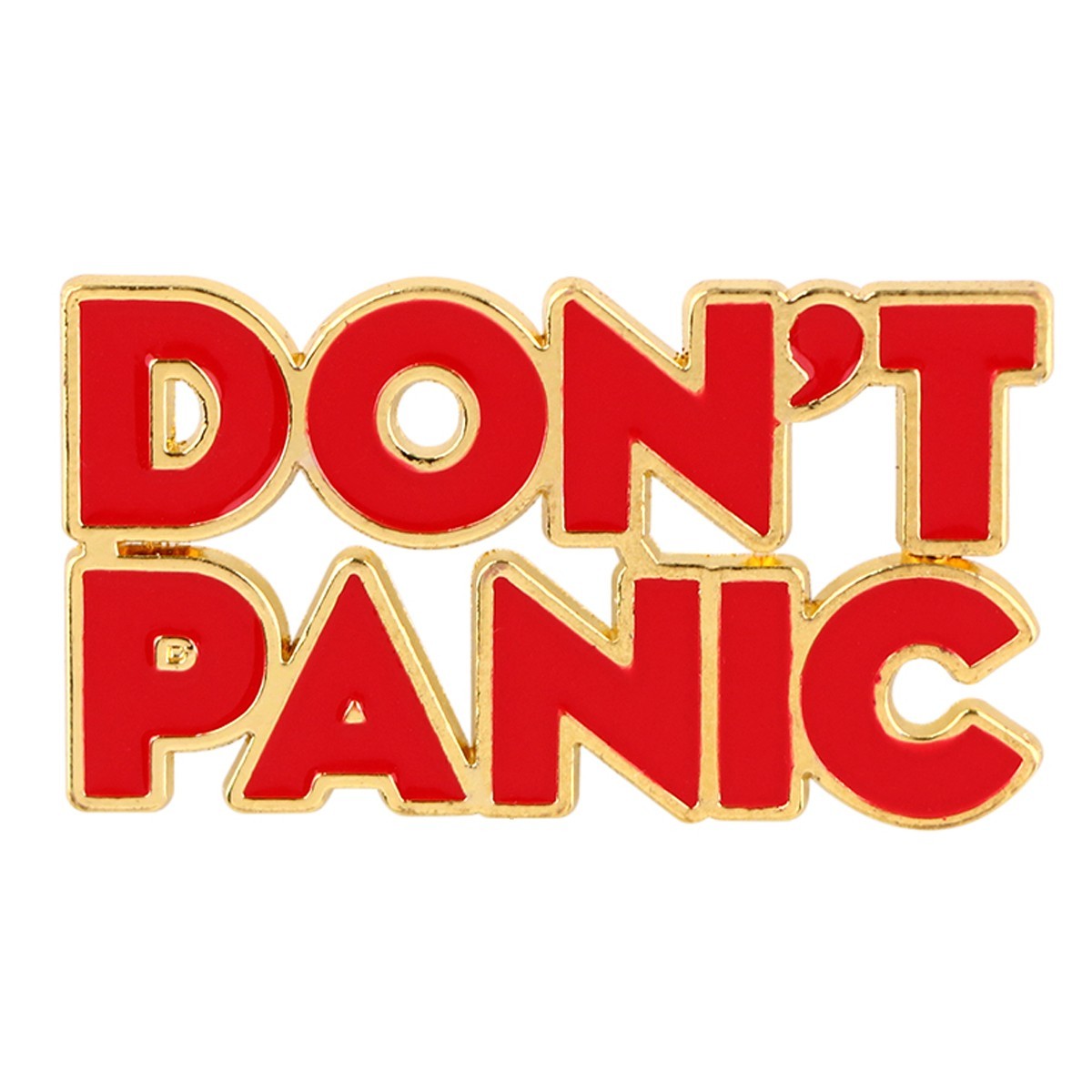 Don’t Panic Enamel Pin Badge Metal Brooch for Backpack Fashion Gift Accessories