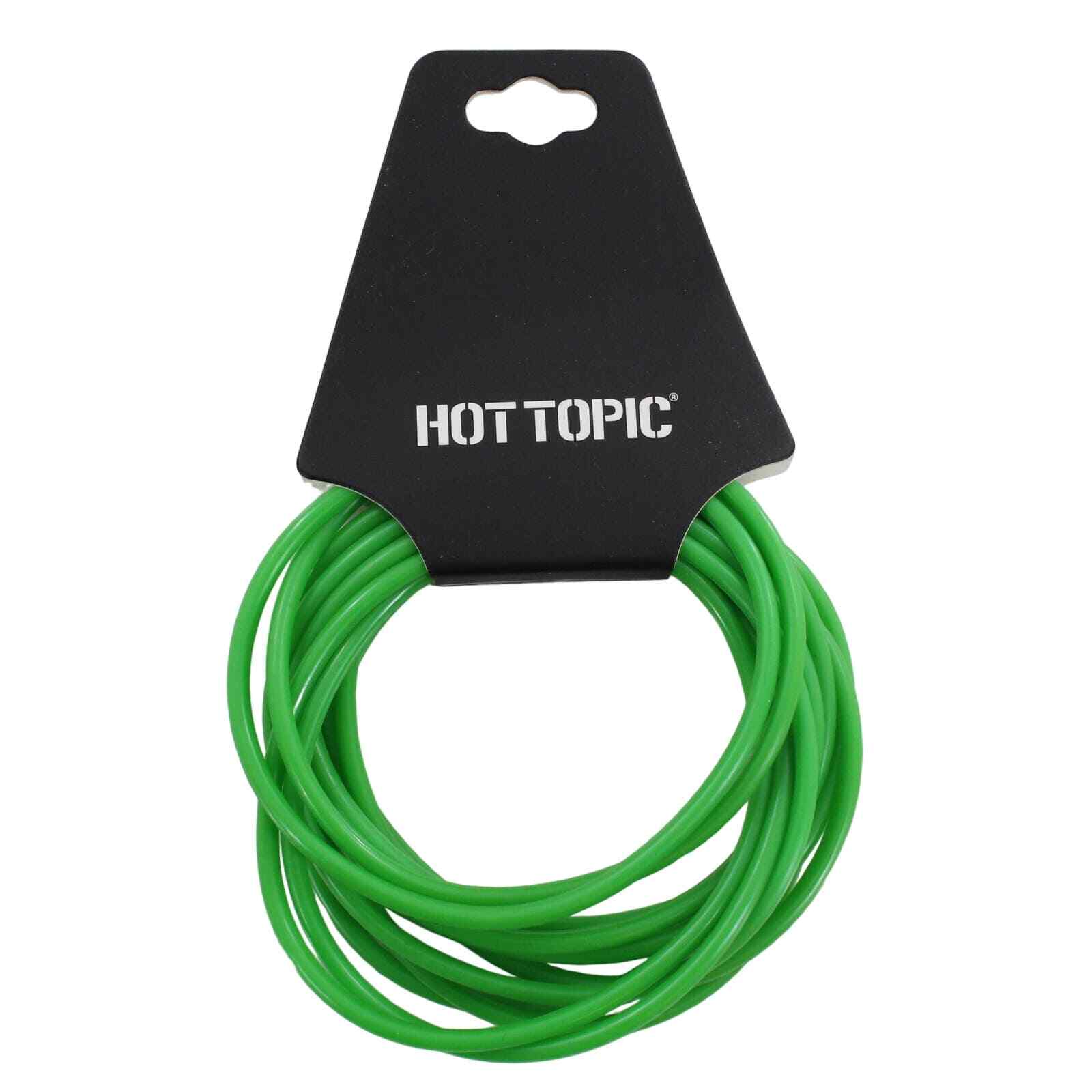 Hot Topic 12 Piece Green Jelly Bracelet Set