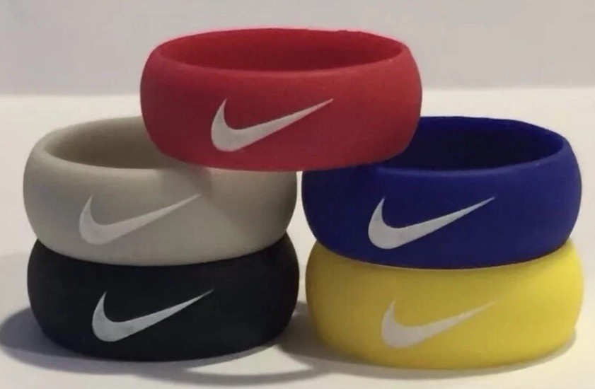Mens Silicone 5 Ring Set Wedding Engagement Gym Sport – Men’s Size 8