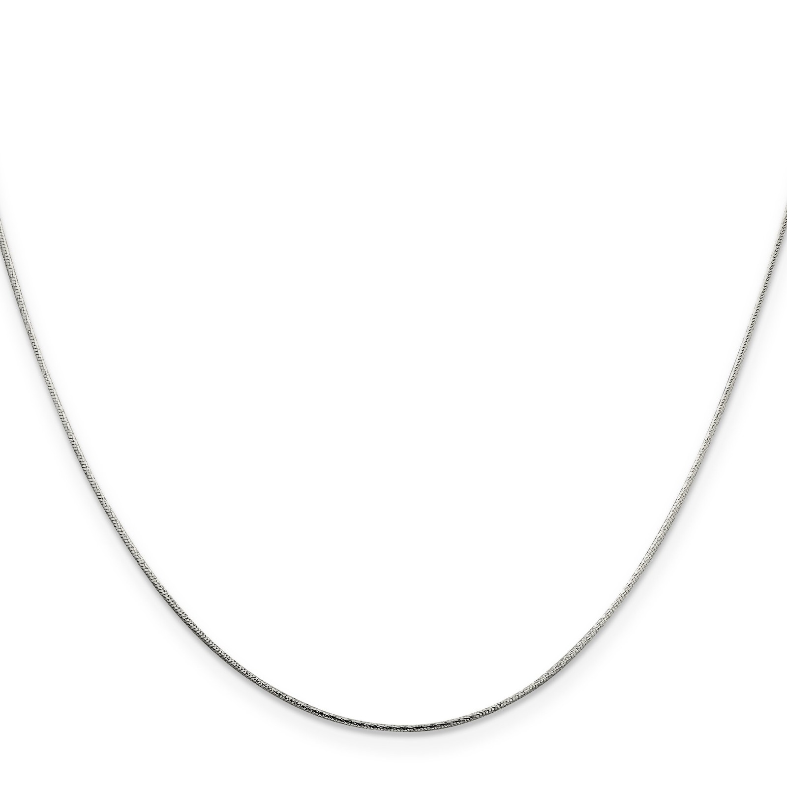 Sterling Silver 0.85mm Round Snake Chain 18″