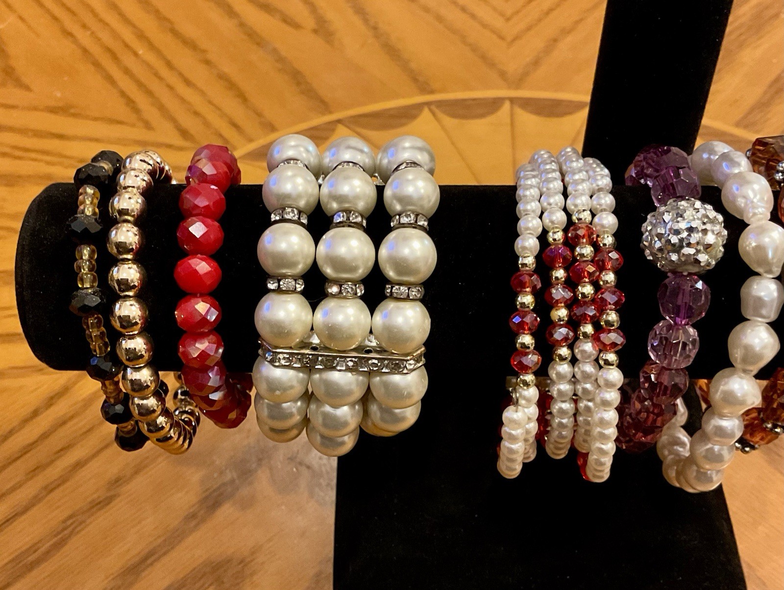 Lot of 38 Bracelets – Stretch Beaded, Wire Wrap, Multicolor, Mixed Materials