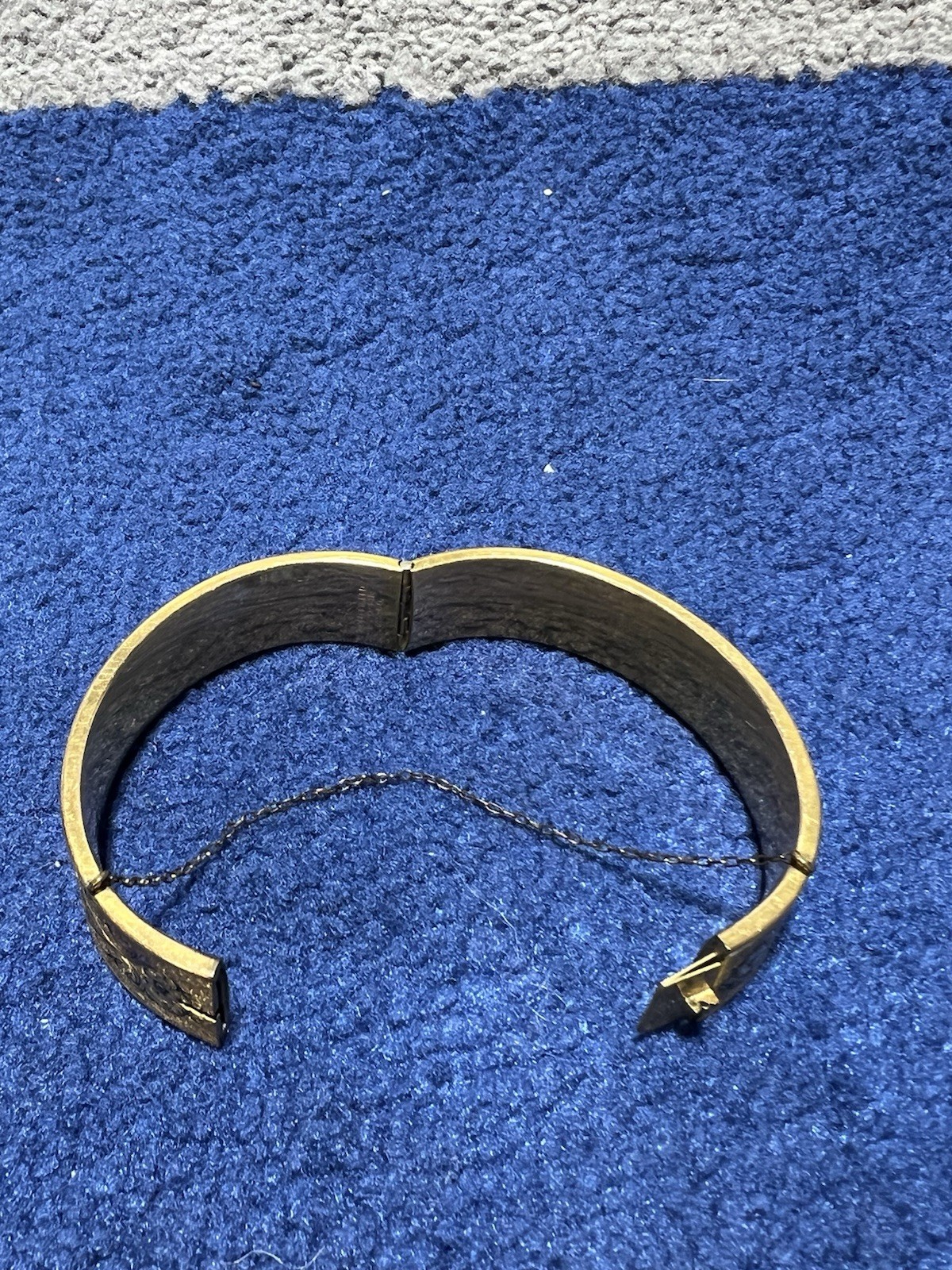 Gold Filled Hinged Bangle Bracelet, 14k Gold Tone Metal PS Co.
