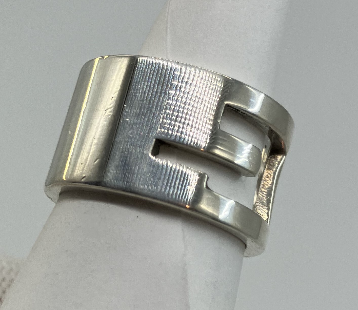 GUCCI Iconic Ring SV925 11.5g 12 (US 6.5)(52) Ring Width 1.2cm Free Shipping