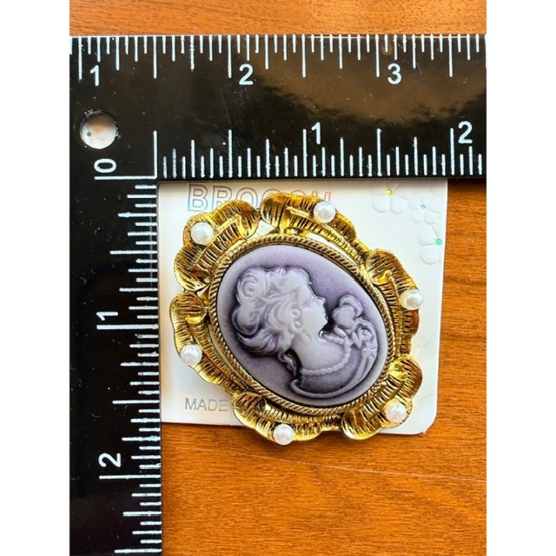 Moonlight Serenade Cameo Brooch