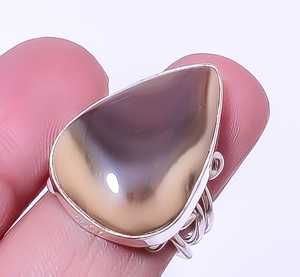 Imperial Jasper – Guadalajara Gemstone 925 Silver Plated Ring s.6.5 A346
