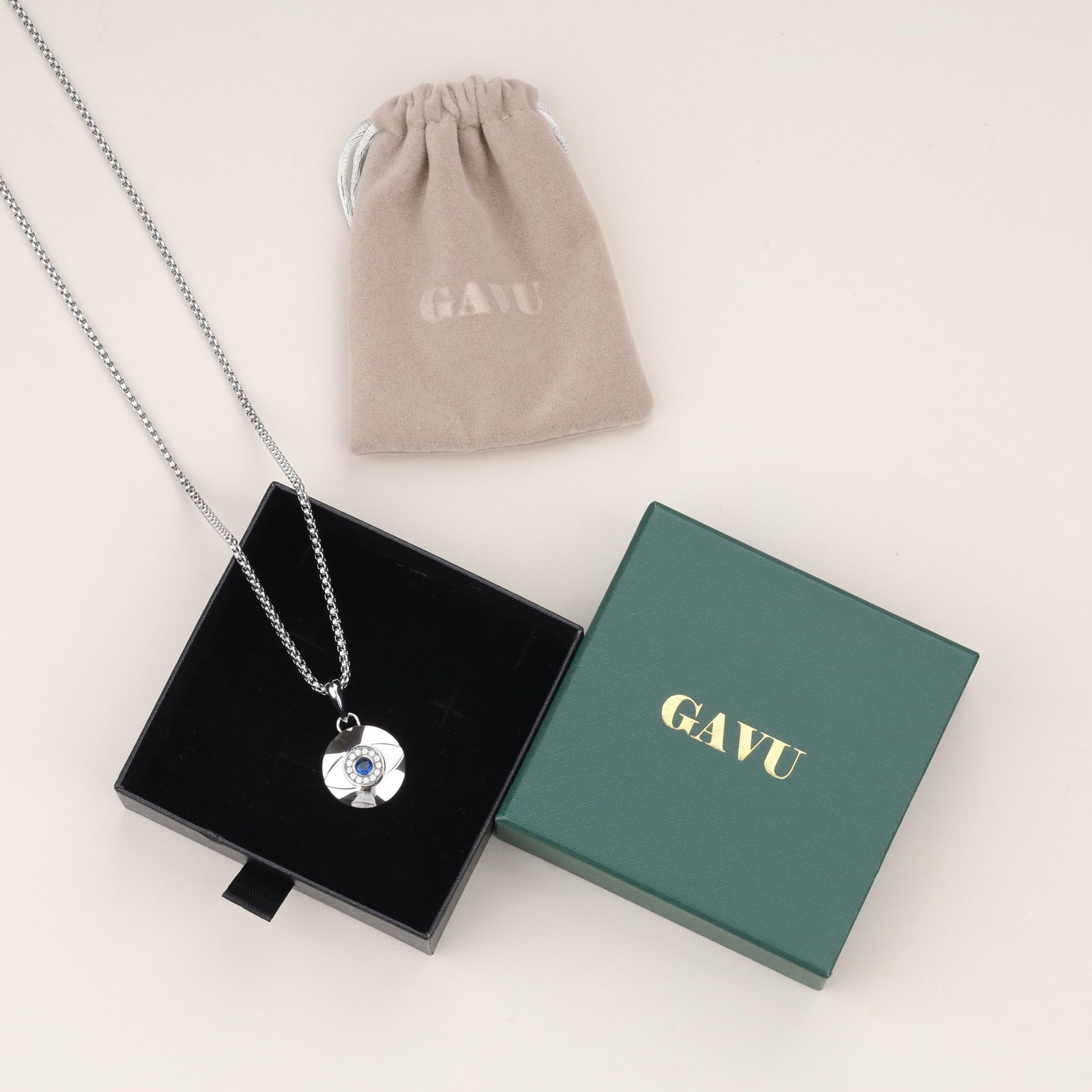 Men’s Stainless Steel Pendant Necklace, Protection Necklace Evil Eye Necklace…