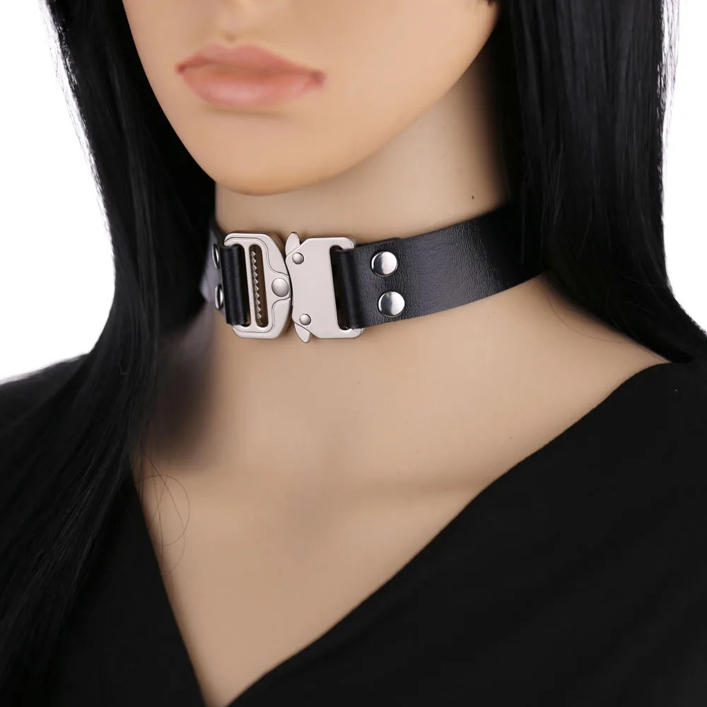 Harajuku Choker PU Leather Gothic Necklace Anime Cosplay Jewelry Gift