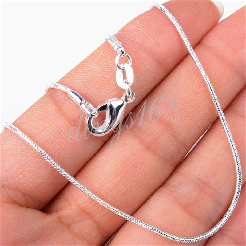 Designer Inspired Solid 925 Sterling Silver Italian Snake Chain Necklace 16″-38″