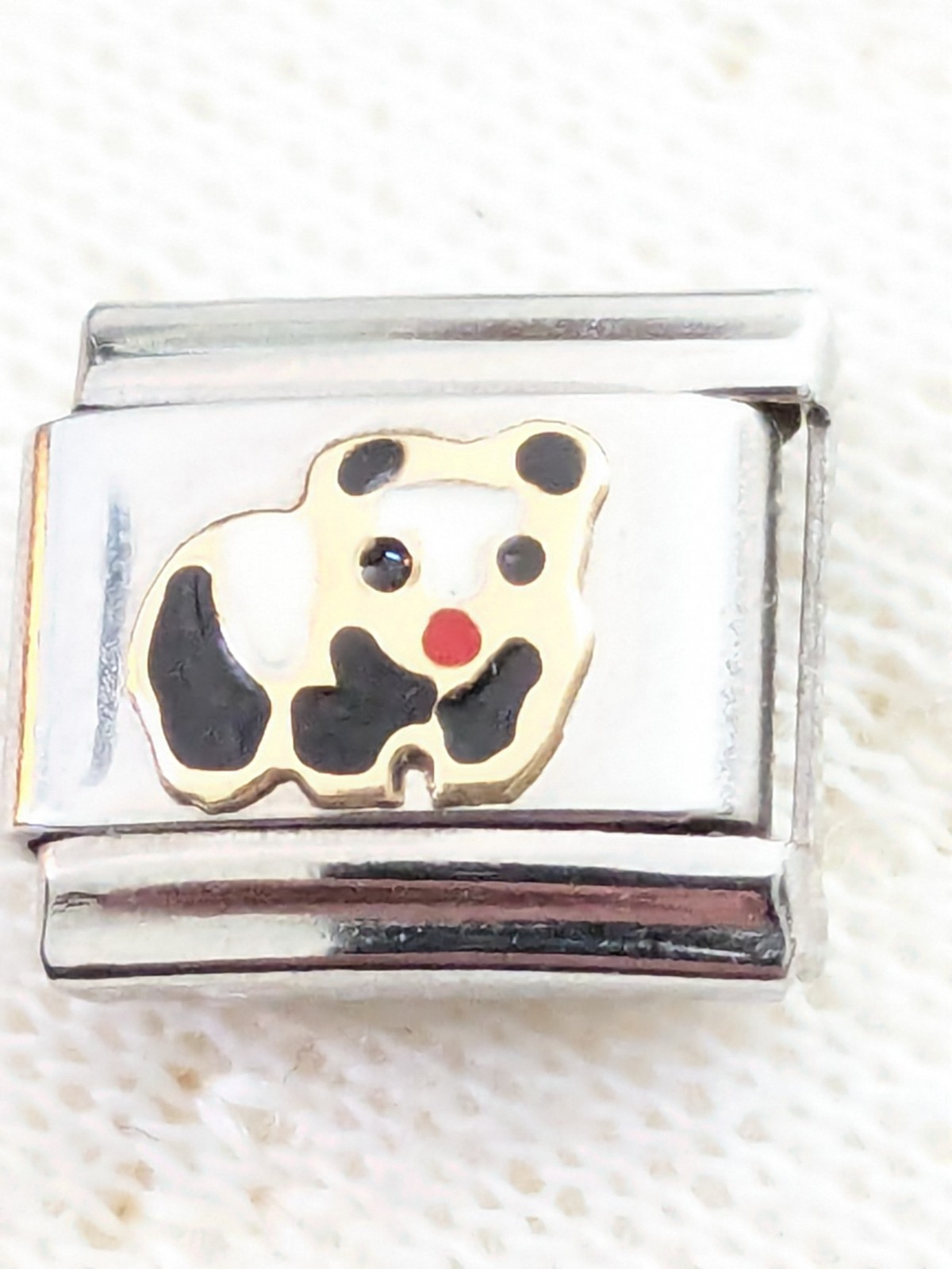 Authentic UD Unodomani Classic 9mm Italian Charm Panda Bear Zoo R70