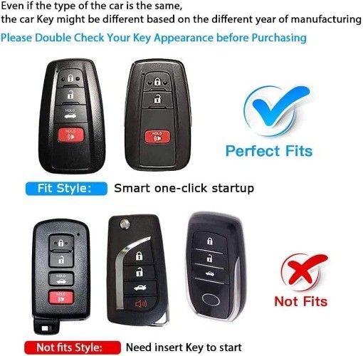 Key Fob Cover Keychain Soft TPU Key Fob Case All-Around A-dark-silver