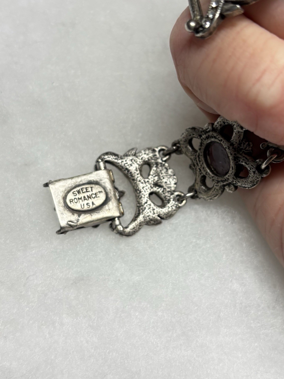 SWEET ROMANCE Oval Panel Pastel Bracelet ~ 7.25″