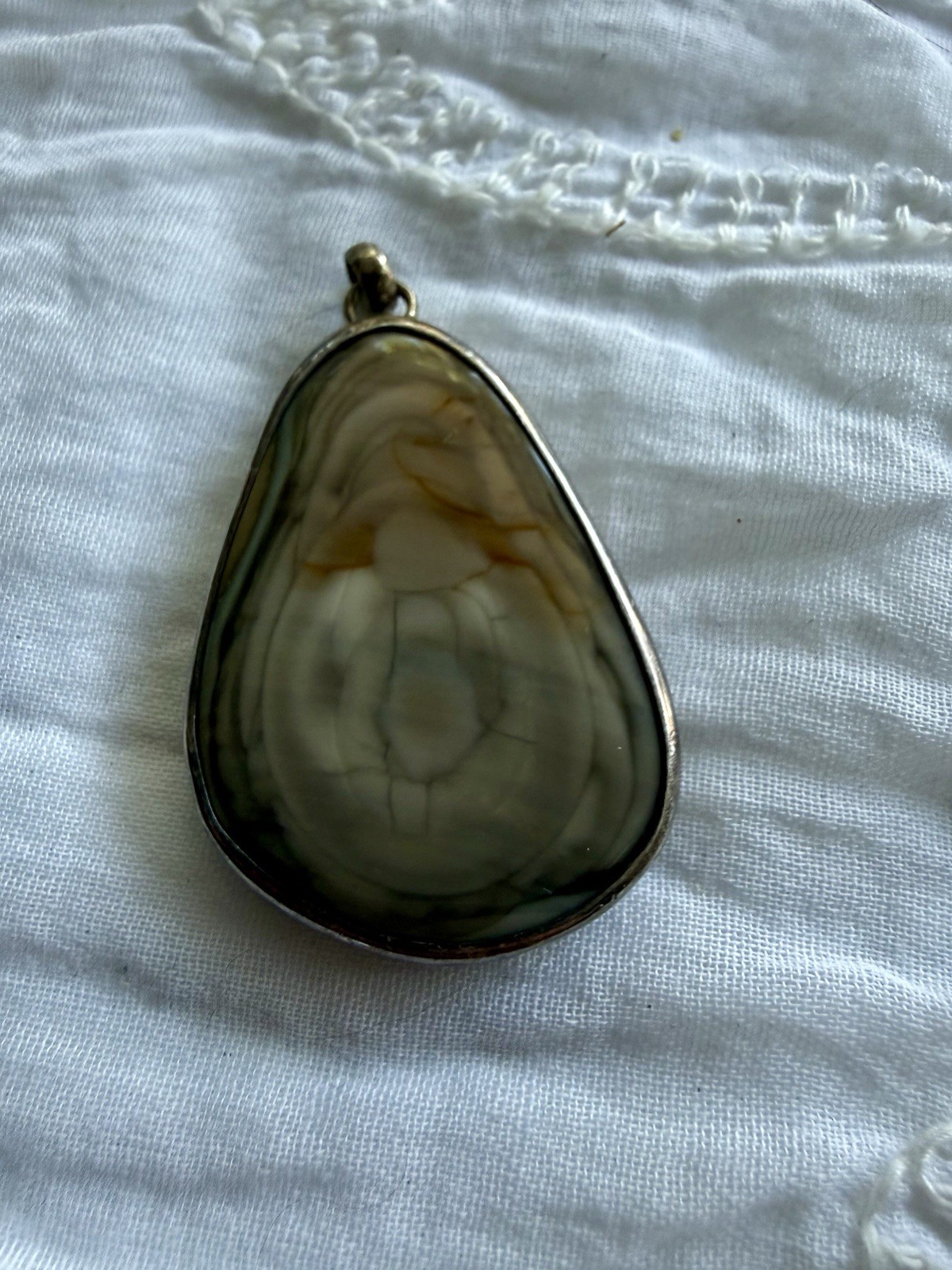 4 Natural Stone Pendants Wood Turquoise Inlay Spiny Oyster Chrysoprase Jasper