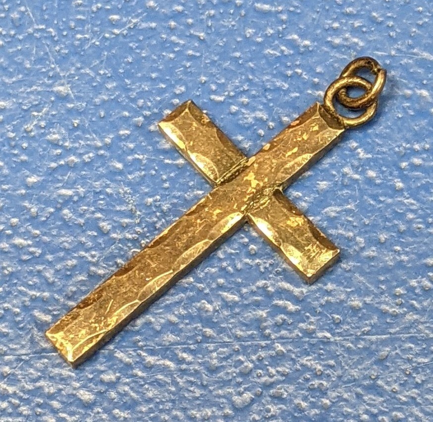Cross Pendant Necklace 925 Sterling Silver Jesus Used Please Refer To The Pictur