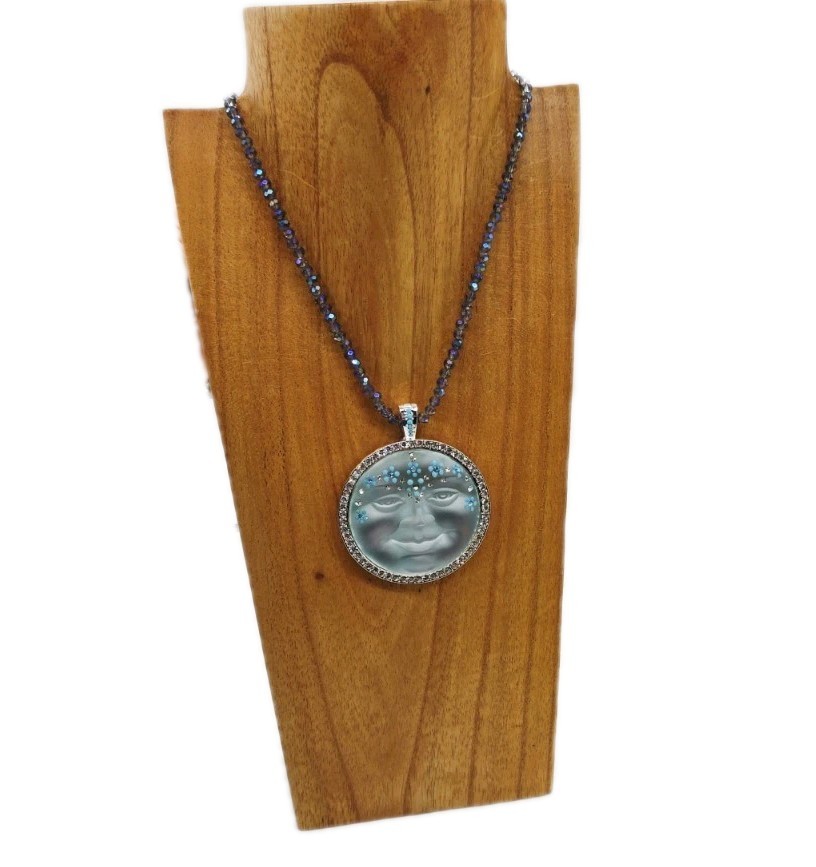 Kirks Folly Flower Moon Fold Over Pendant Necklace Set 2pc Lot One of a kind