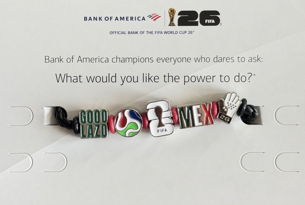 FIFA World Cup 26 Bank Of America RARE MEXICO Charm Bracelet